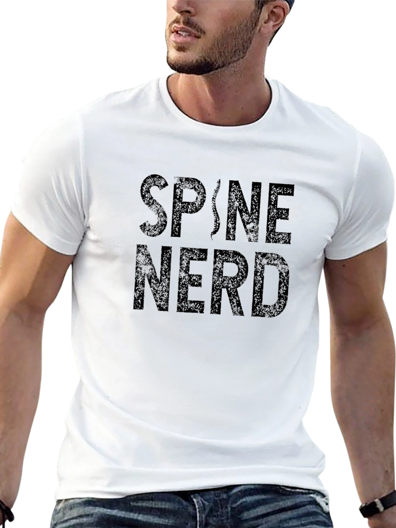 Spine Nerd T-Shirt - Black Novelty Tee