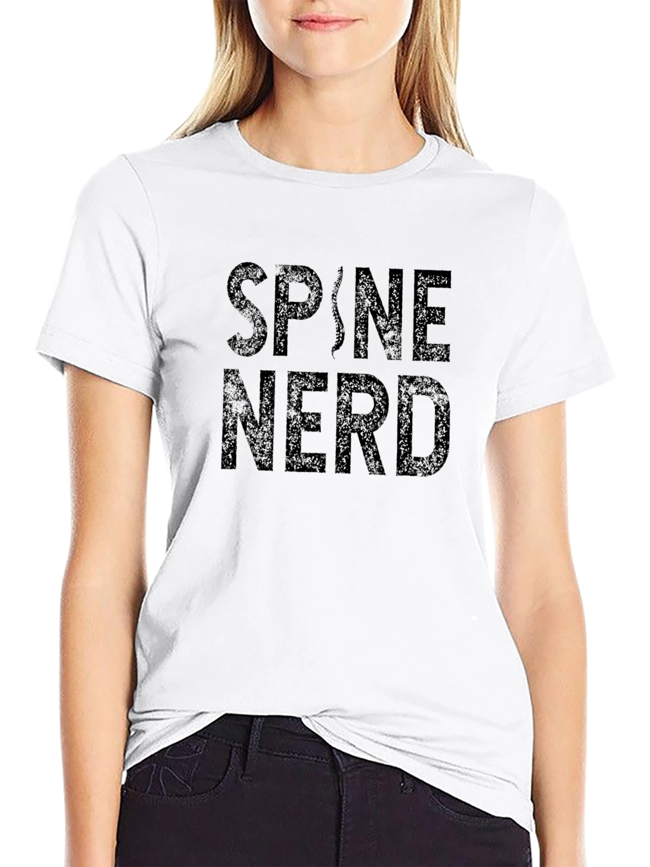 Spine Nerd T-Shirt - Black Novelty Tee