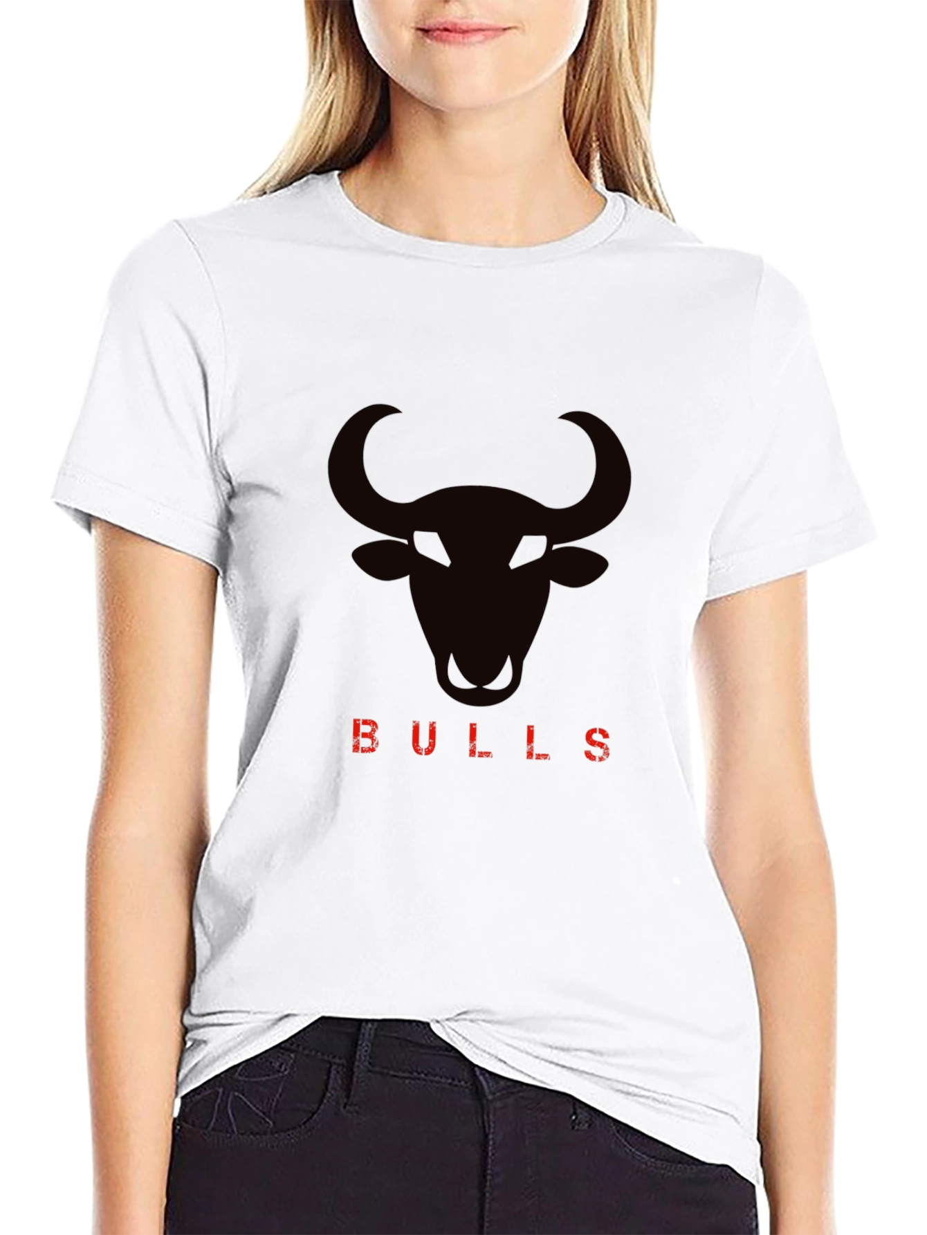 Mens Black Bulls Graphic Tee