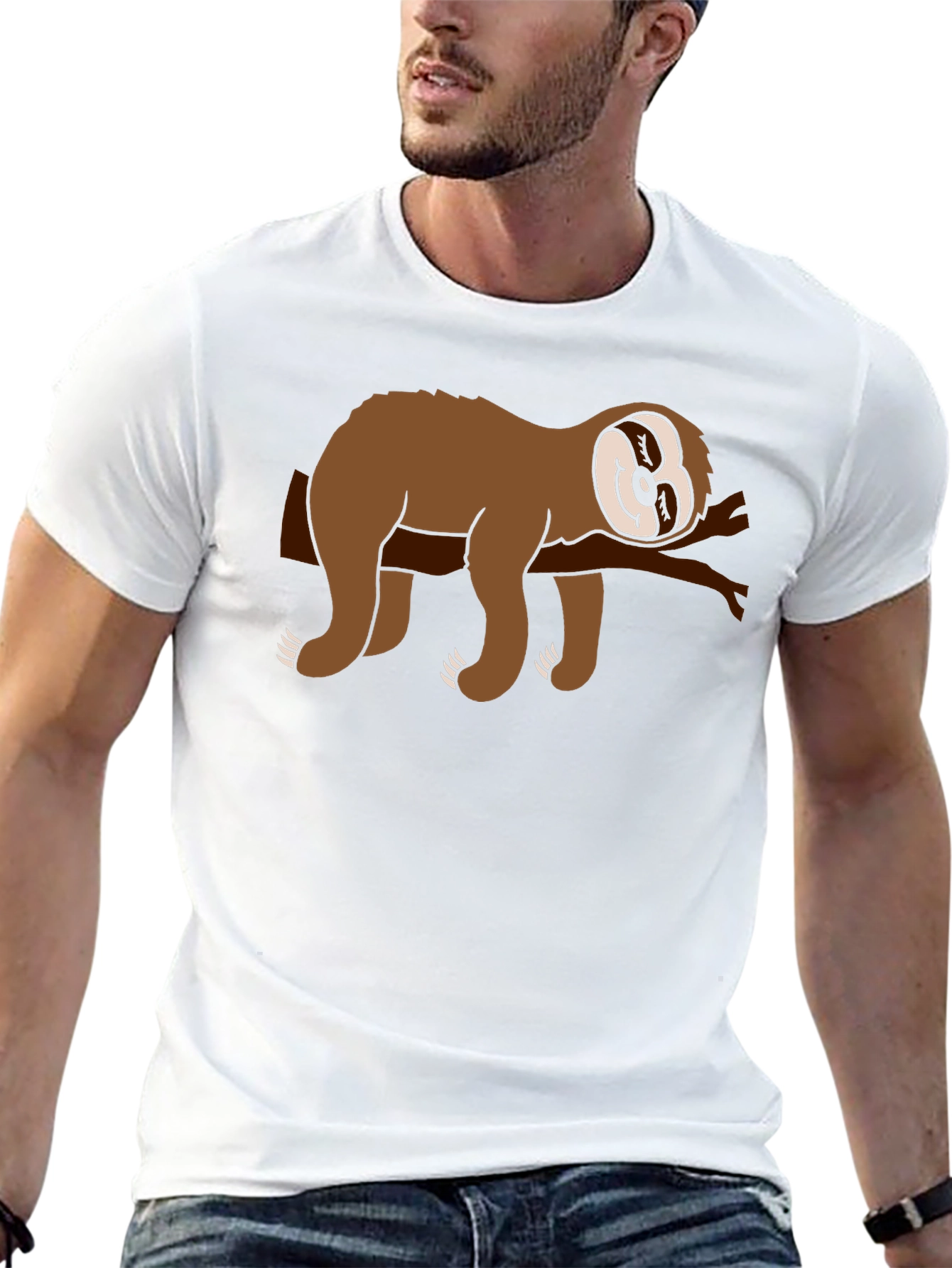 Chill Sloth Graphic Tee - Comfy Black T-Shirt
