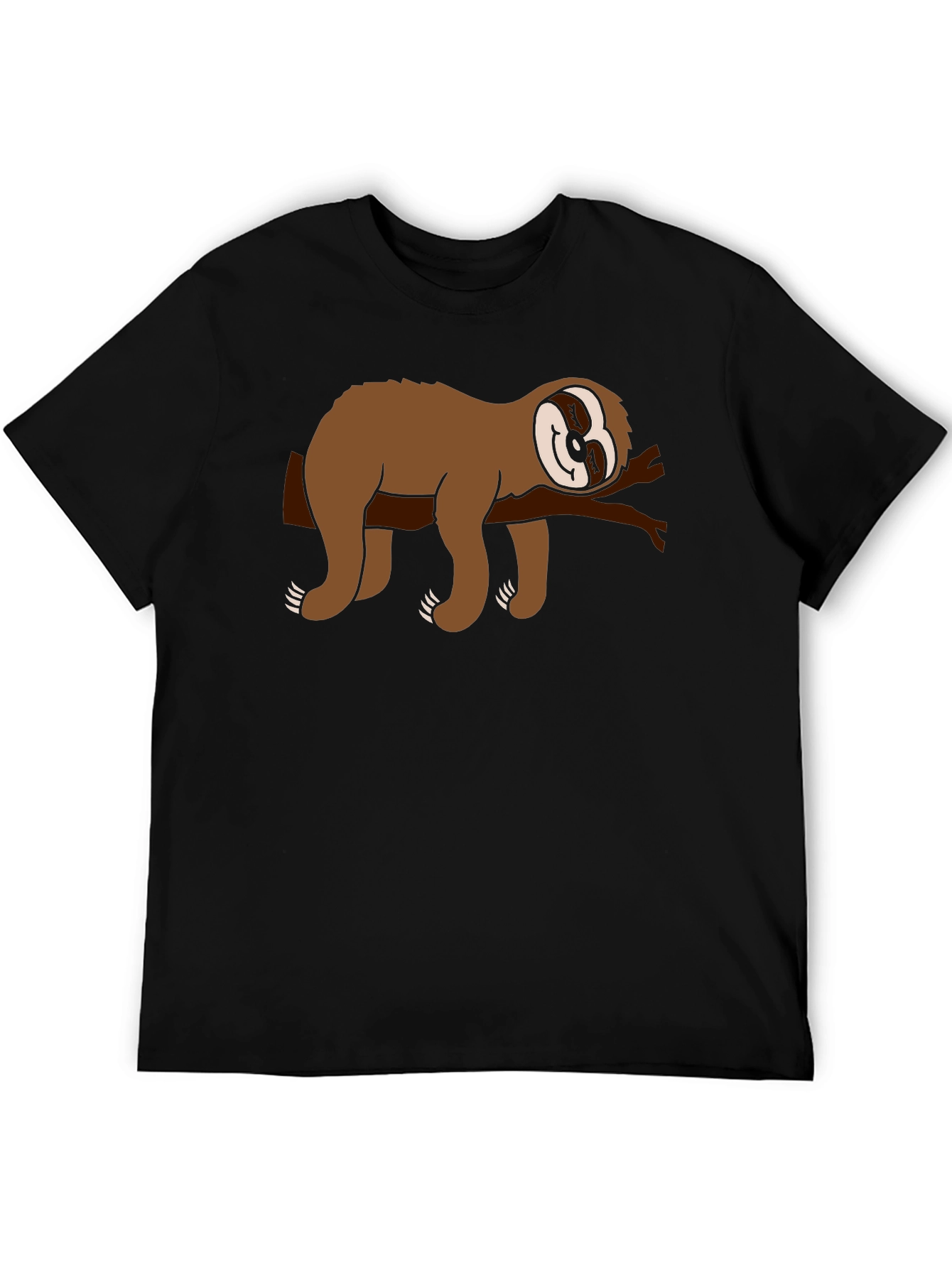 Chill Sloth Graphic Tee - Comfy Black T-Shirt