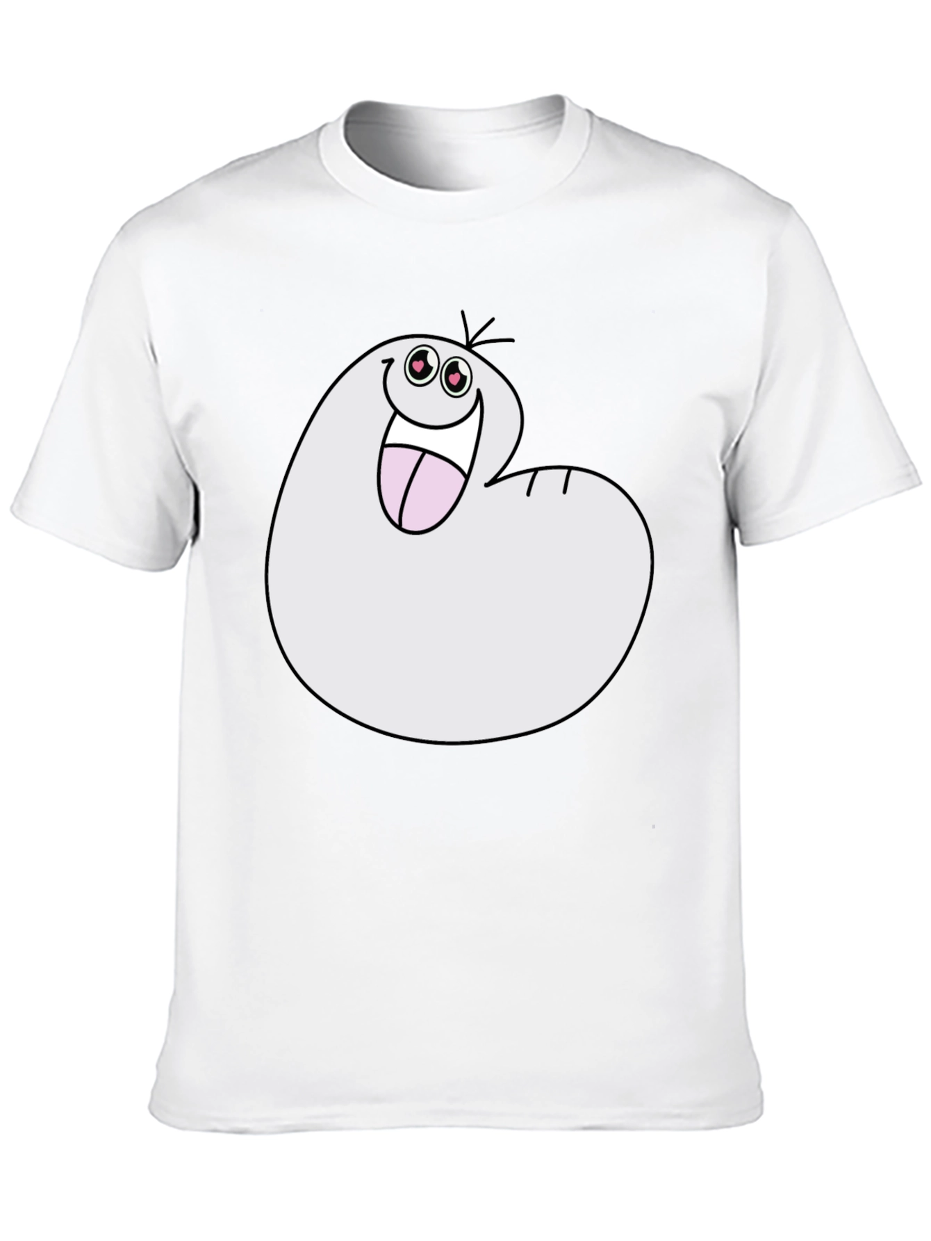 Funny Cartoon Character Black T-Shirt