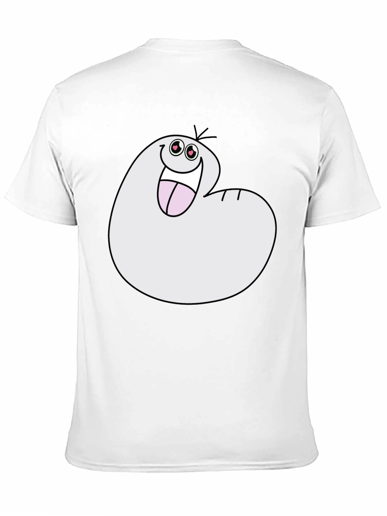 Funny Cartoon Character Black T-Shirt