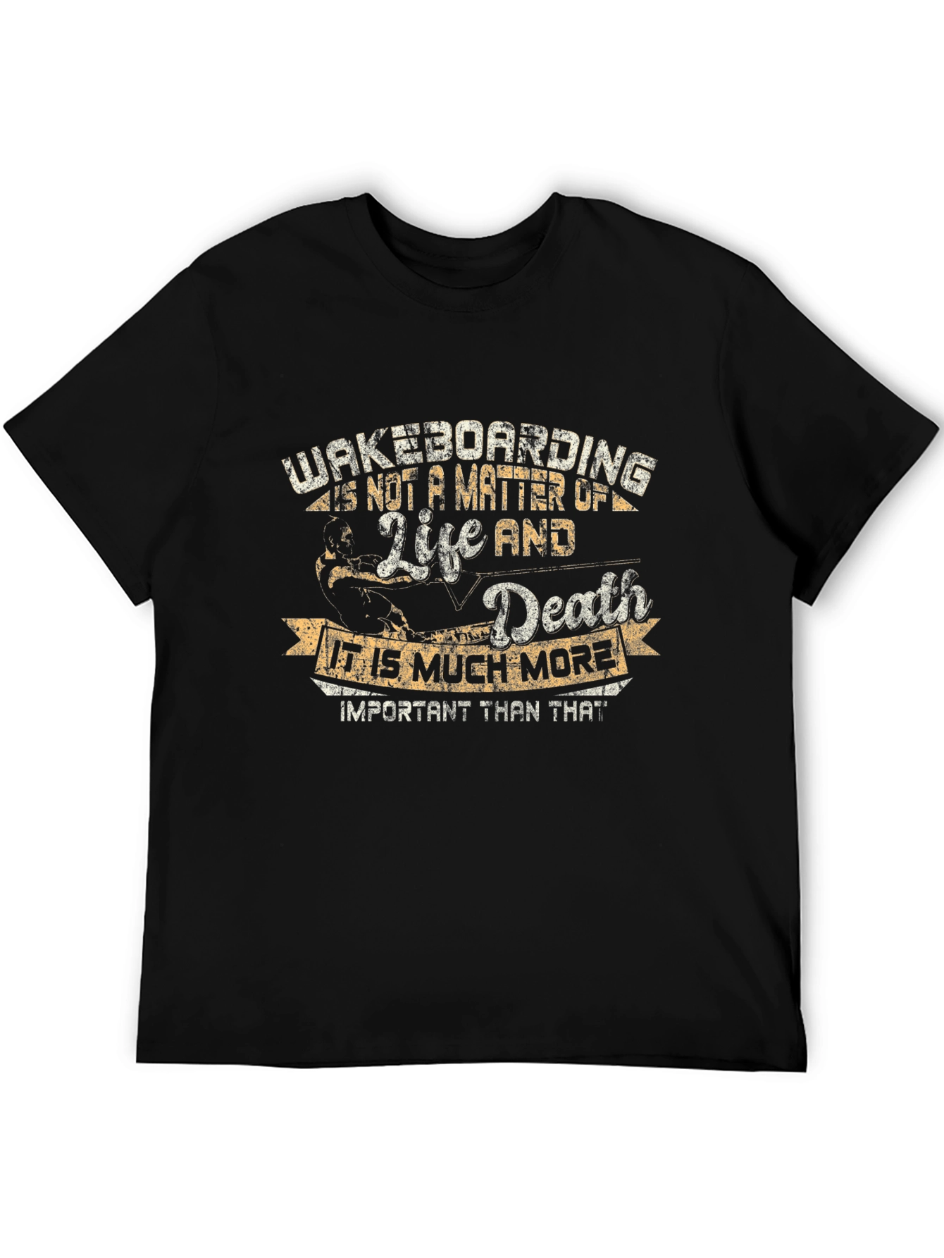 Wakeboarding Life and Death T-Shirt - Black