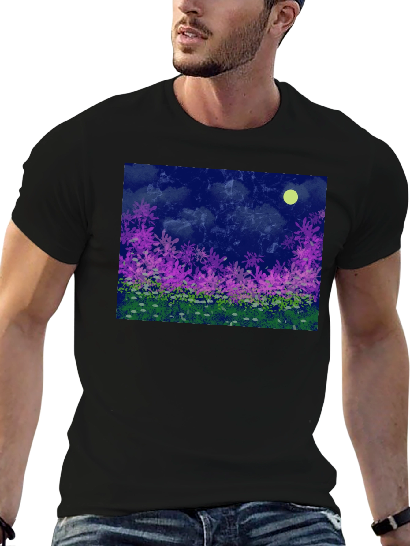 Floral Moonlit Meadow Graphic Tee