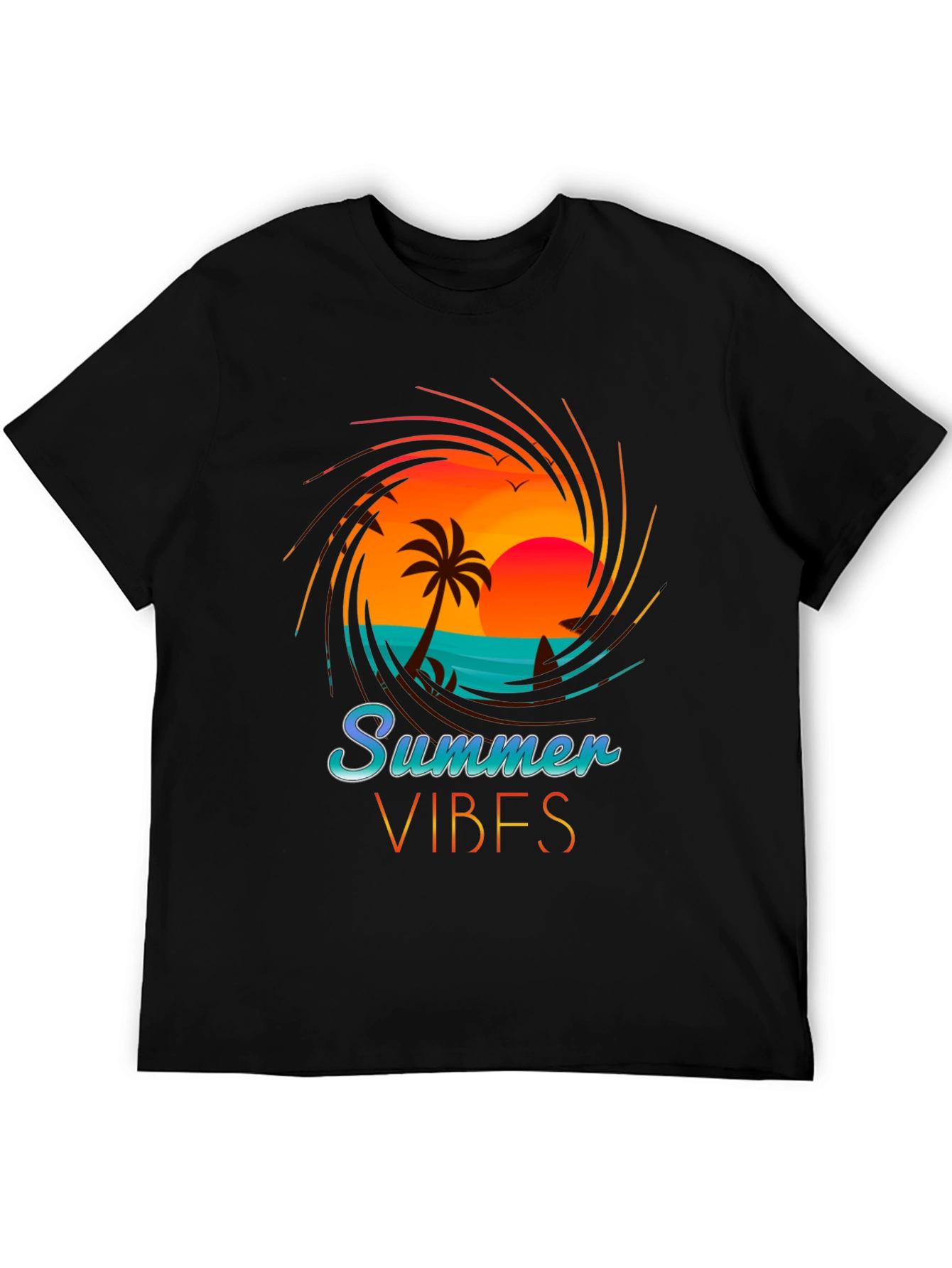 Summer Vibes Graphic T-Shirt - Beach Design
