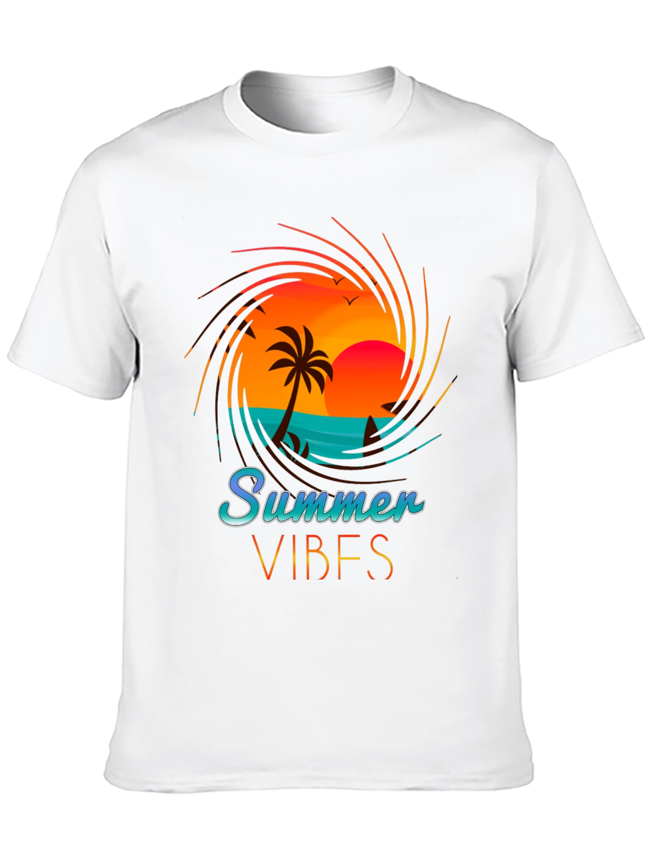 Summer Vibes Graphic T-Shirt - Beach Design