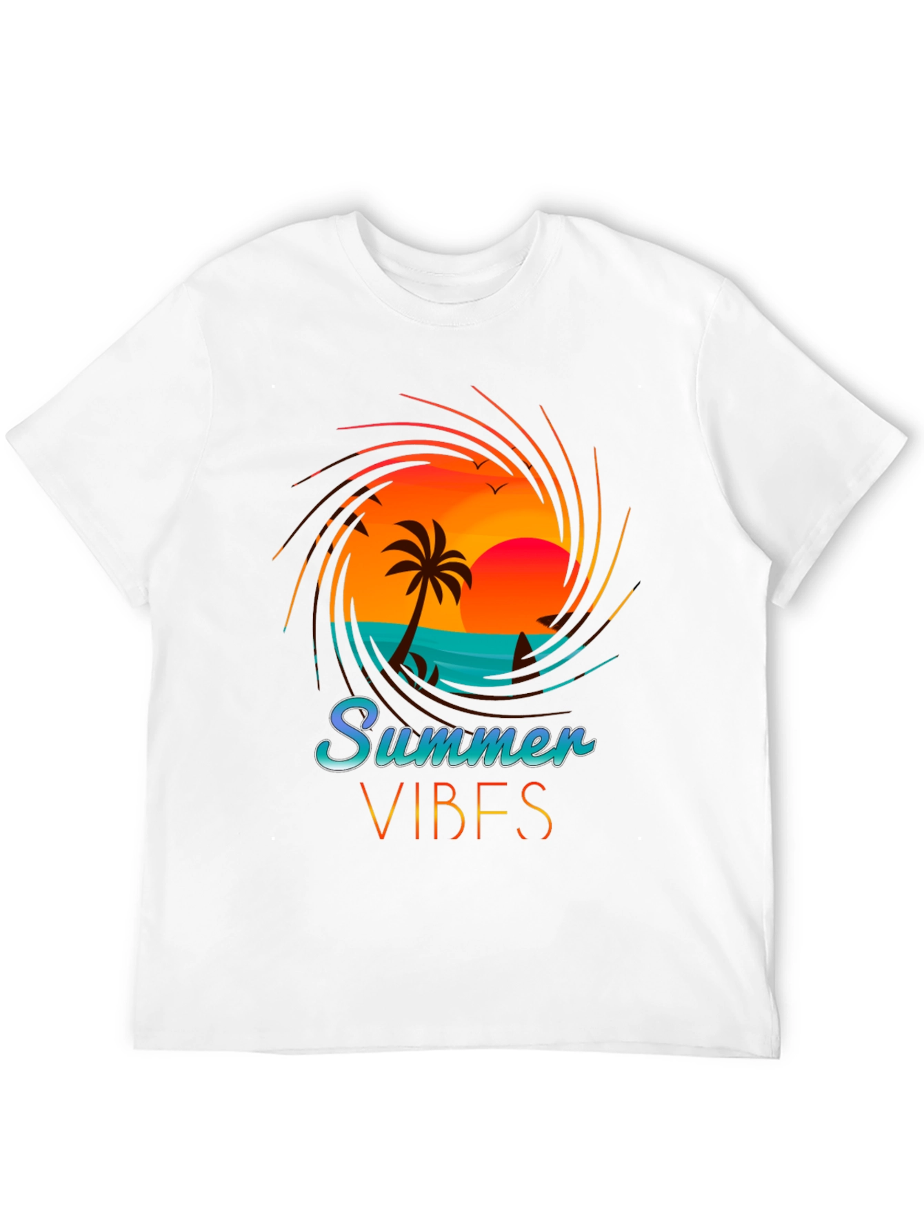 Summer Vibes Graphic T-Shirt - Beach Design
