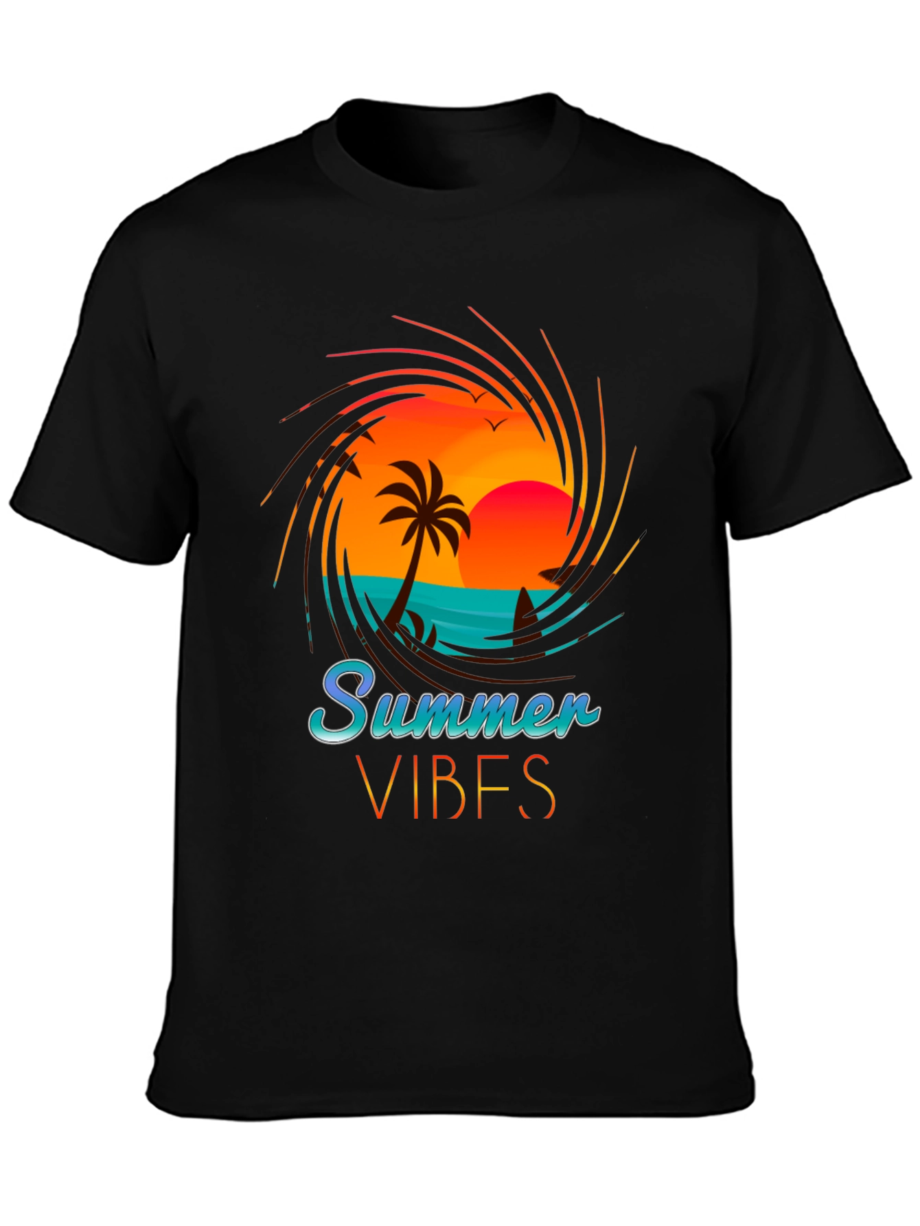 Summer Vibes Graphic T-Shirt - Beach Design