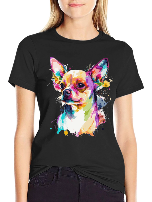 Colorful Chihuahua Graphic Tee - Dog Lover Shirt