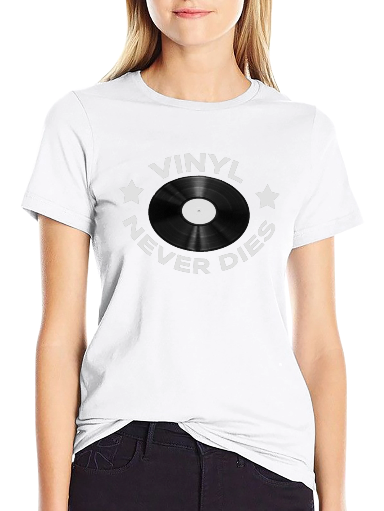 Vinyl Never Dies Graphic Tee - Music Lover T-Shirt
