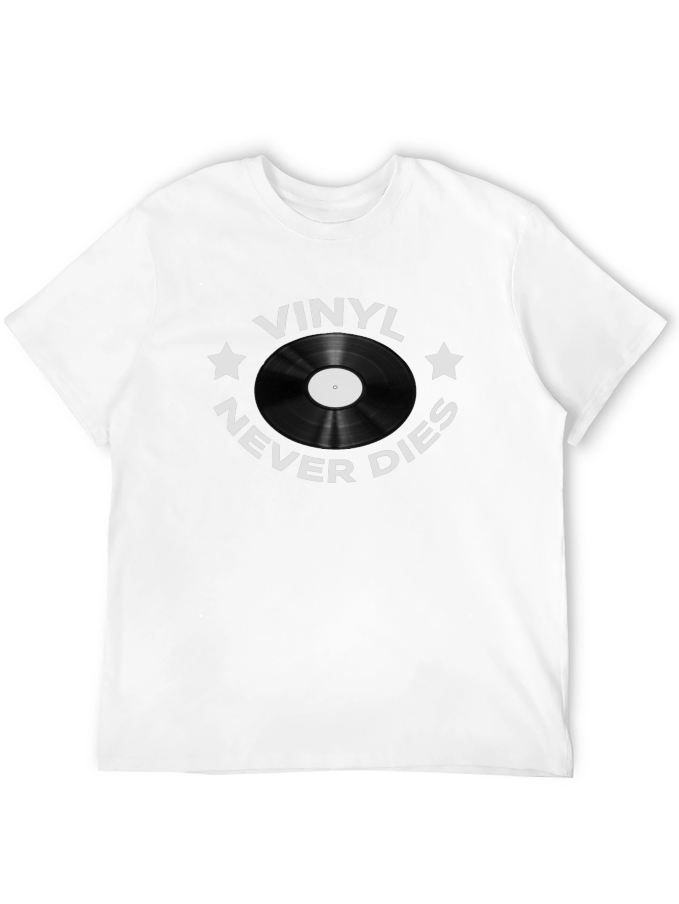 Vinyl Never Dies Graphic Tee - Music Lover T-Shirt