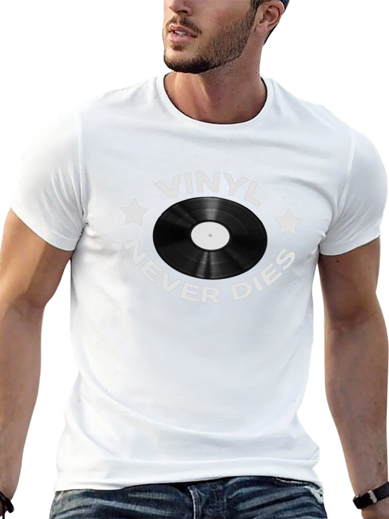 Vinyl Never Dies Graphic Tee - Music Lover T-Shirt