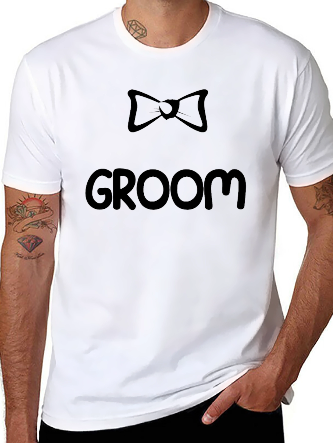 Groom T-Shirt - Bowtie Graphic