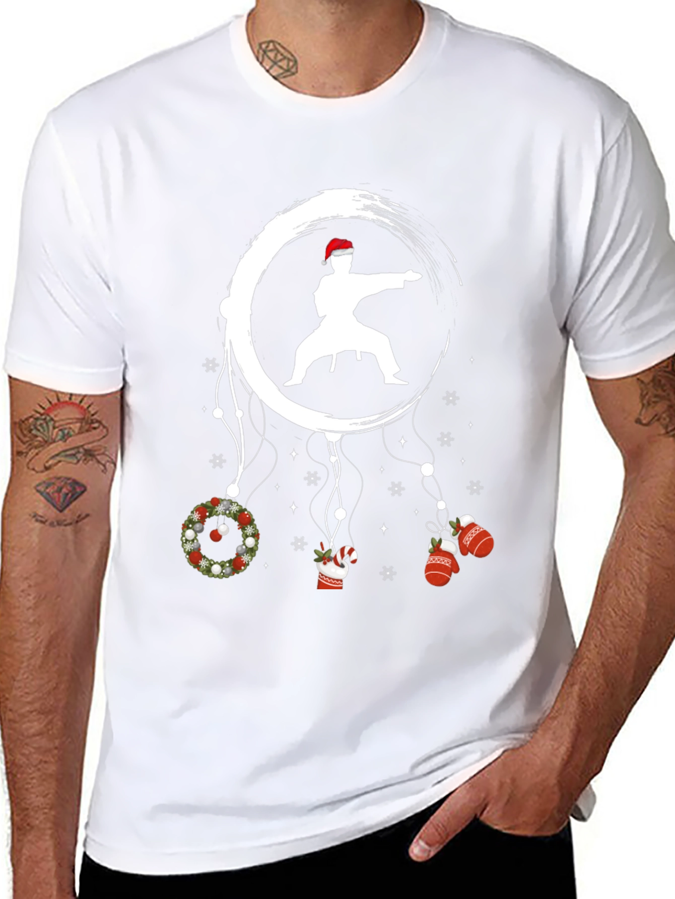 Christmas Karate Graphic Tee - Holiday Martial Arts Shirt