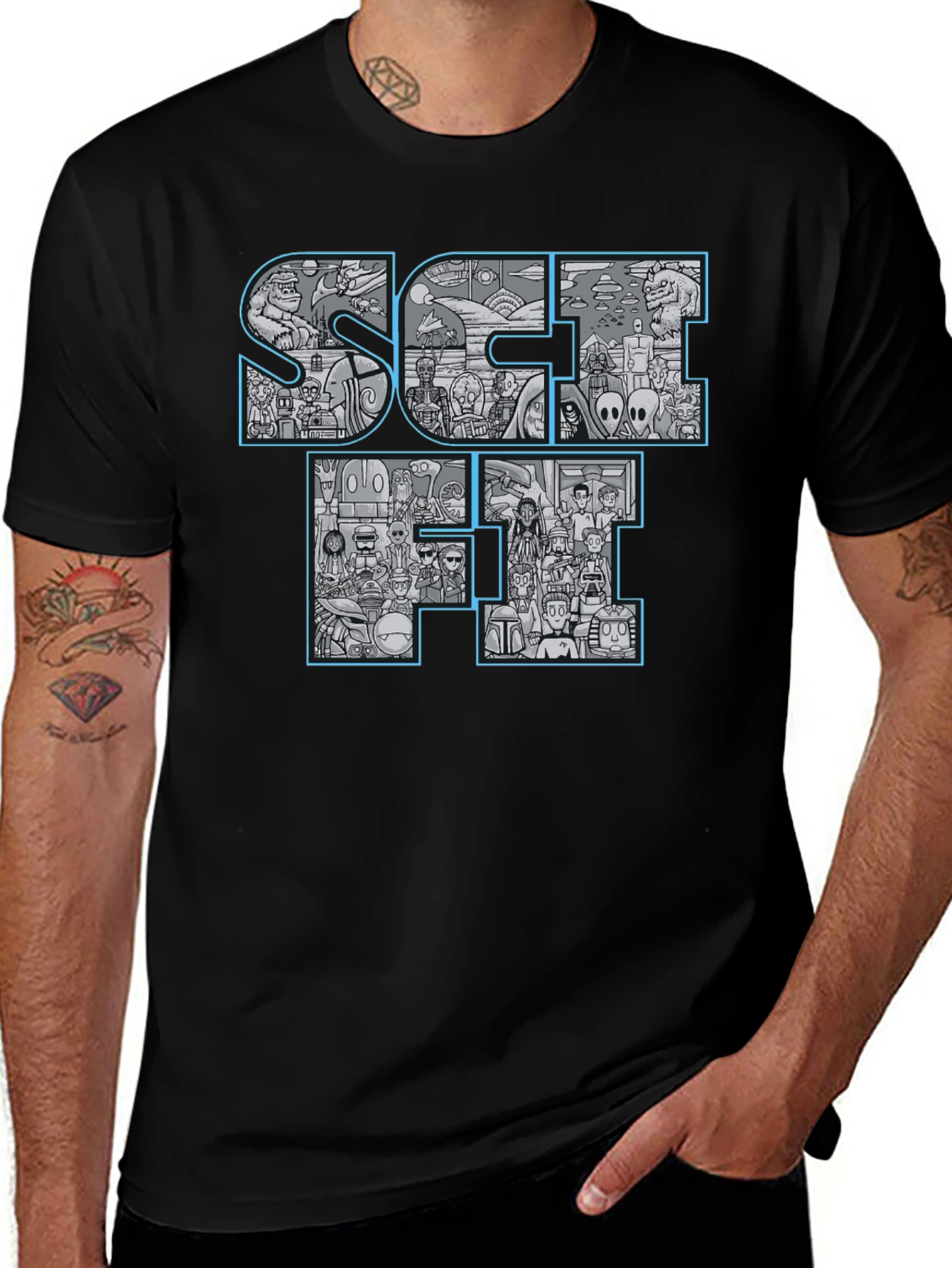 SCI-FI Character T-Shirt - Unique Graphic Tee