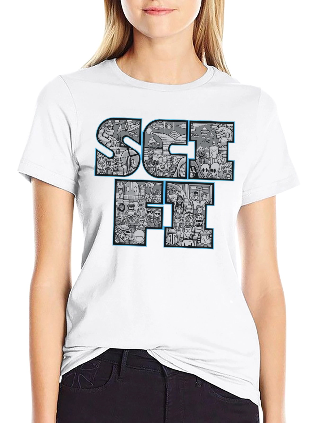 SCI-FI Character T-Shirt - Unique Graphic Tee
