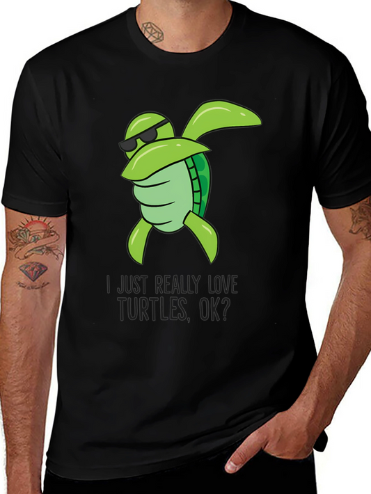 I Love Turtles T-Shirt - Funny Dab Turtle Graphic Tee