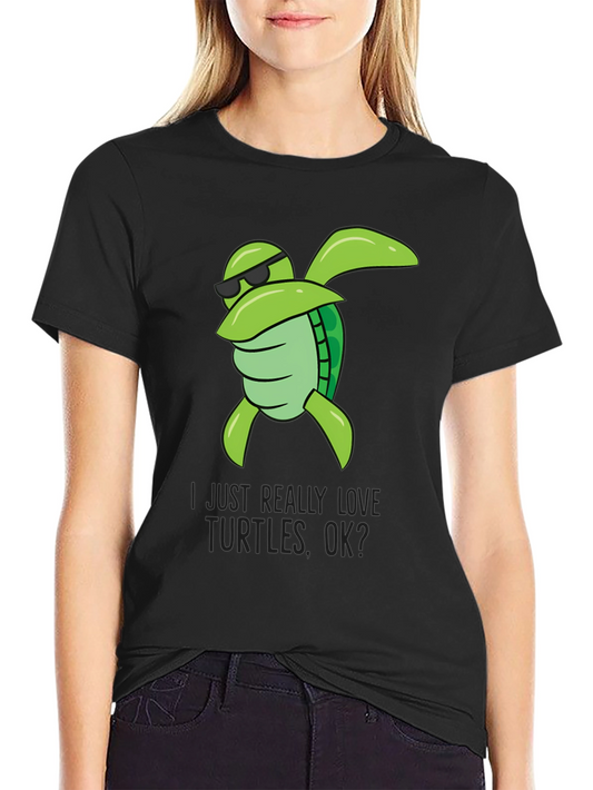 I Love Turtles T-Shirt - Funny Dab Turtle Graphic Tee