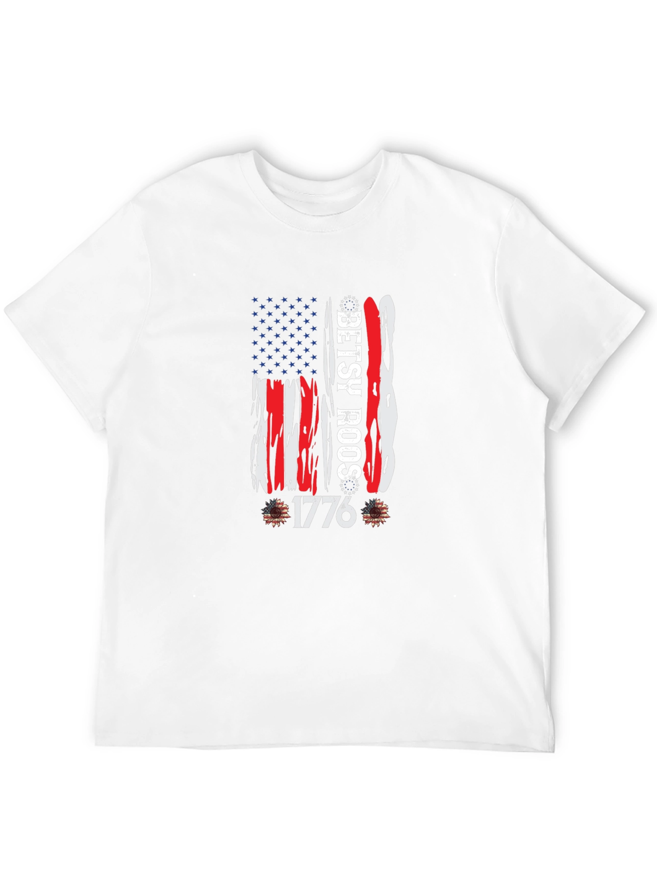 Betsy Ross 1776 American Flag Graphic T-Shirt