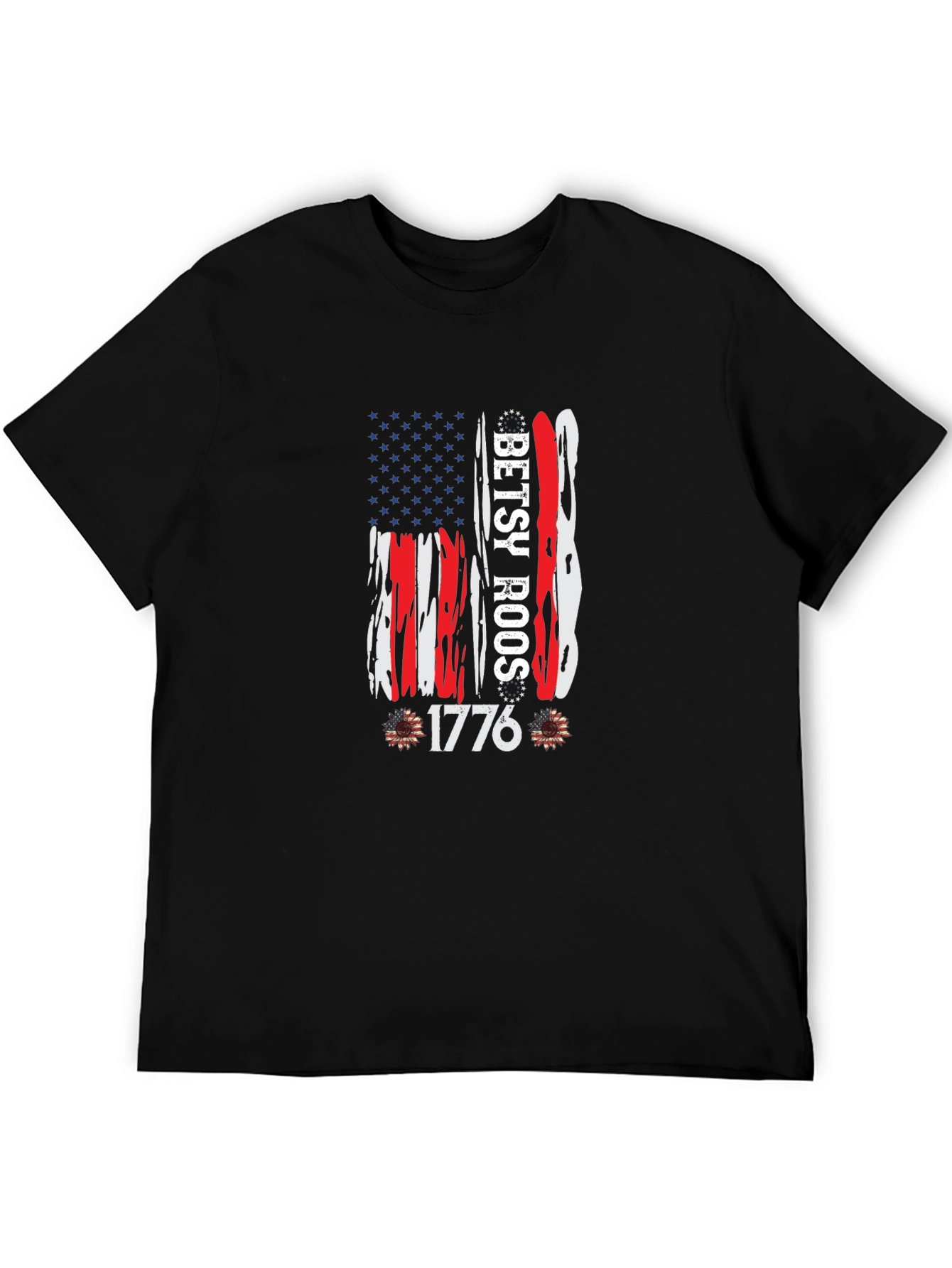 Betsy Ross 1776 American Flag Graphic T-Shirt