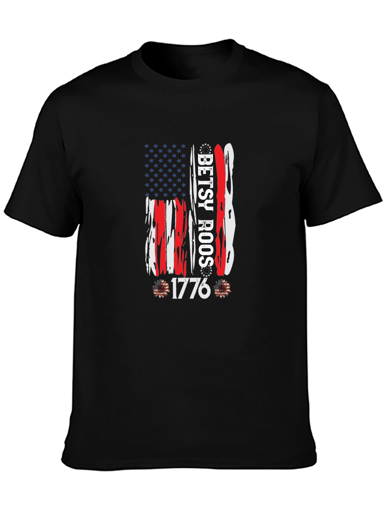 Betsy Ross 1776 American Flag Graphic T-Shirt