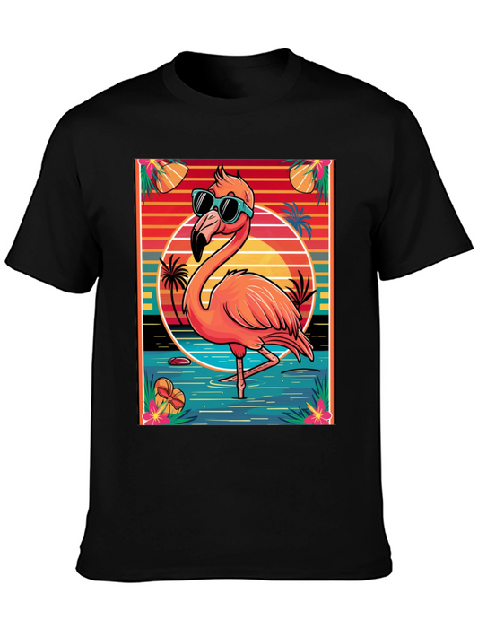 Tropical Flamingo Graphic T-Shirt