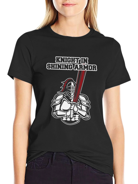 Knight in Shining Armor Graphic Tee - Black