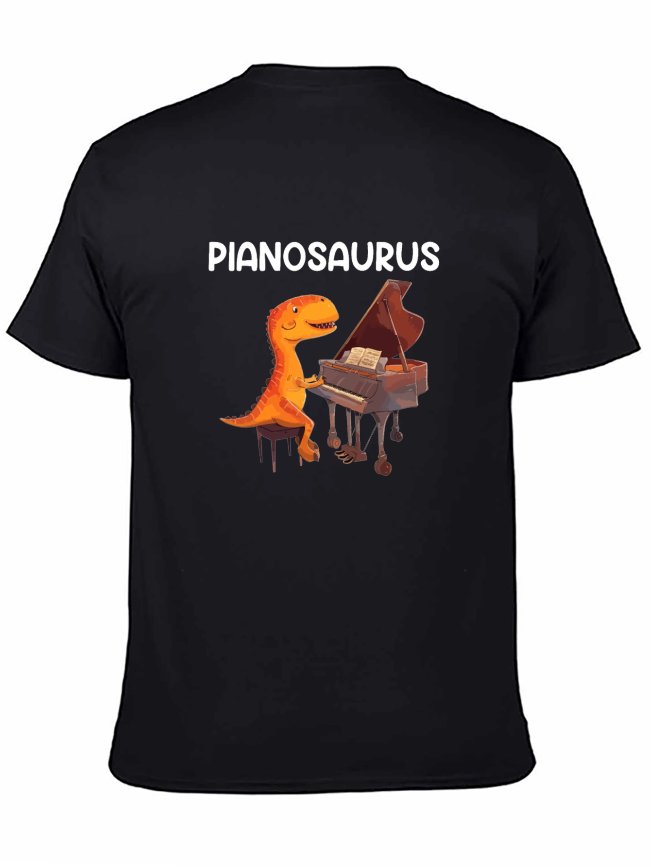Pianosaurus Graphic Tee - Dinosaur Piano Player