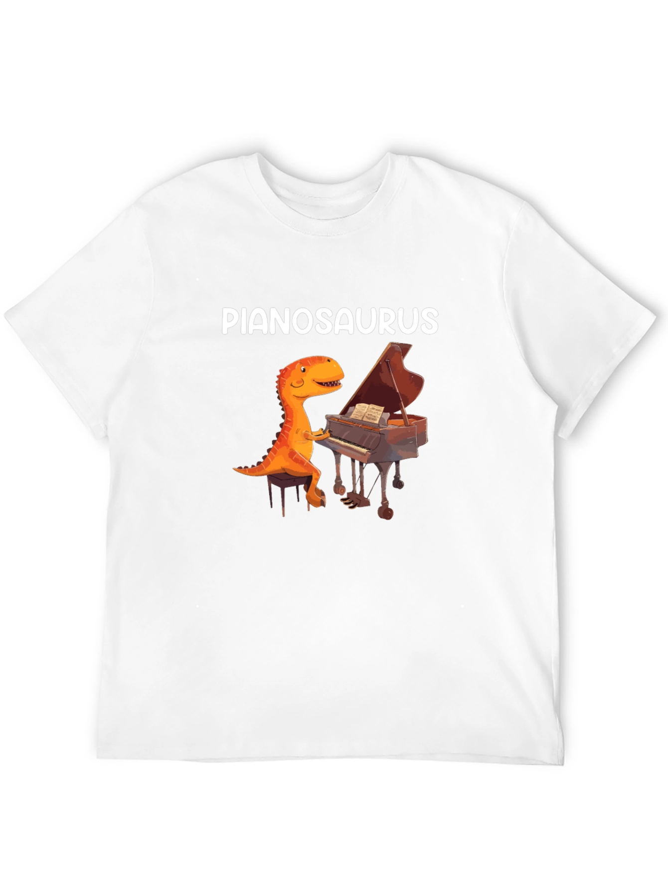 Pianosaurus Graphic Tee - Dinosaur Piano Player
