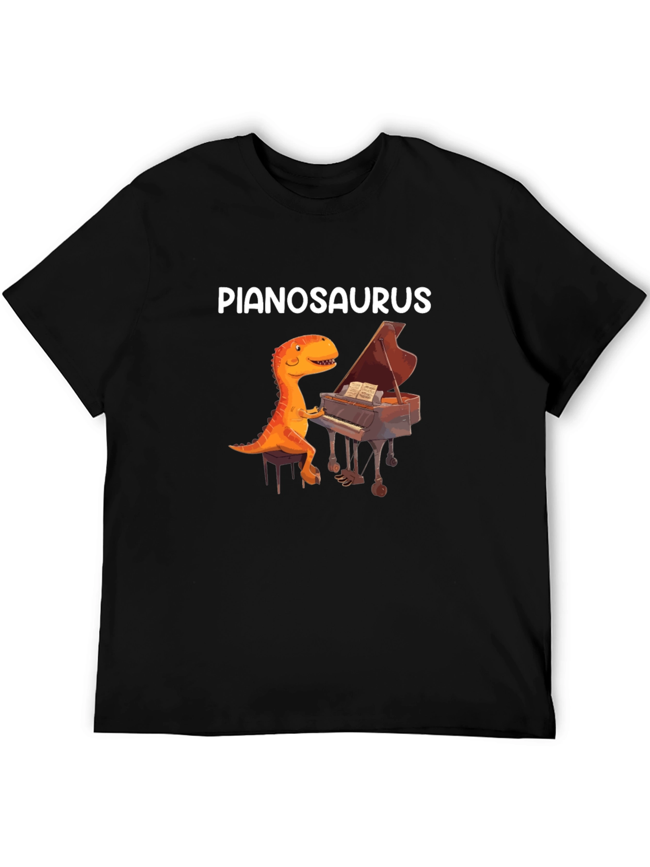 Pianosaurus Graphic Tee - Dinosaur Piano Player