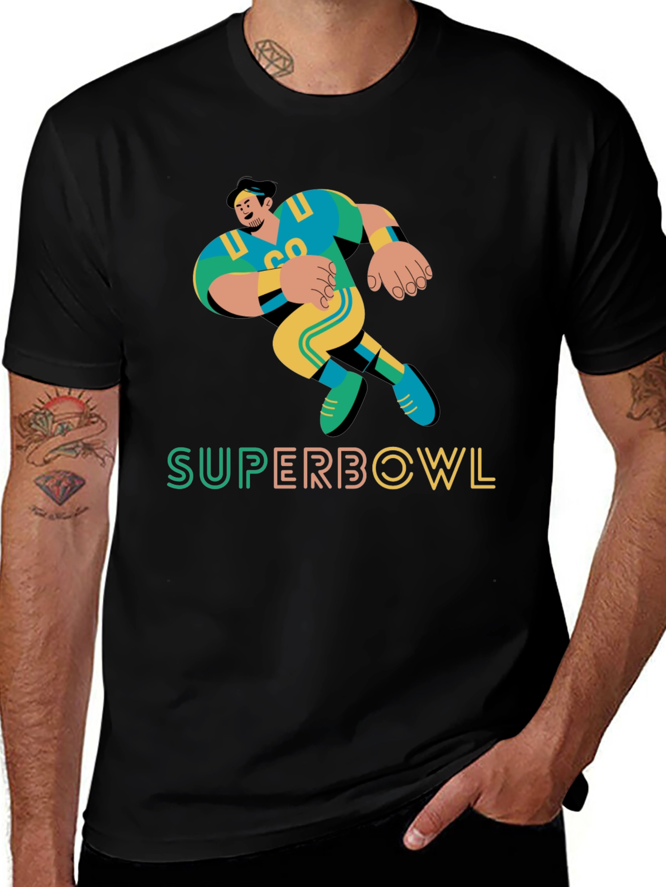 Super Bowl Football Graphic Tee