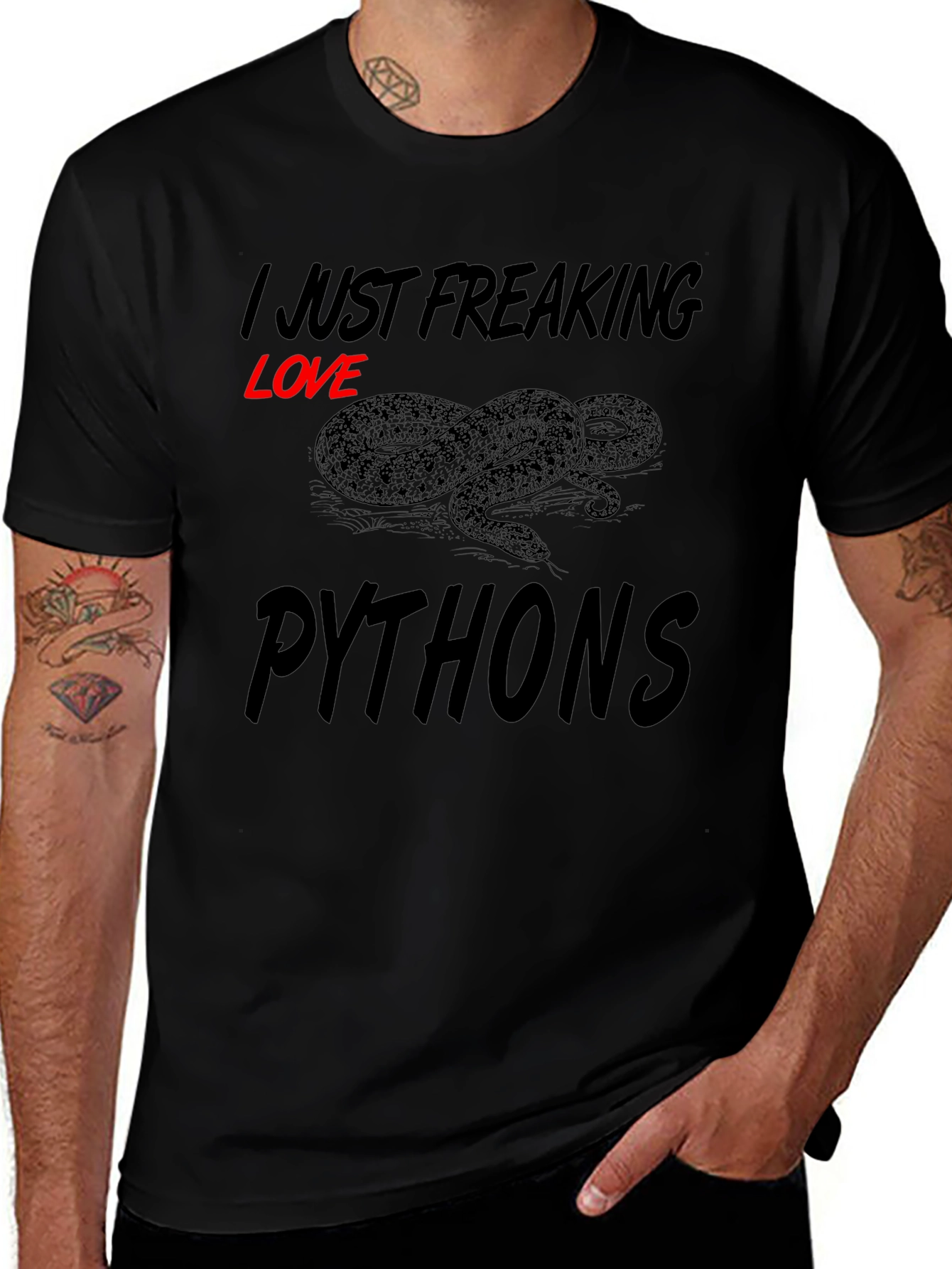 I Just Freaking Love Pythons Graphic Tee