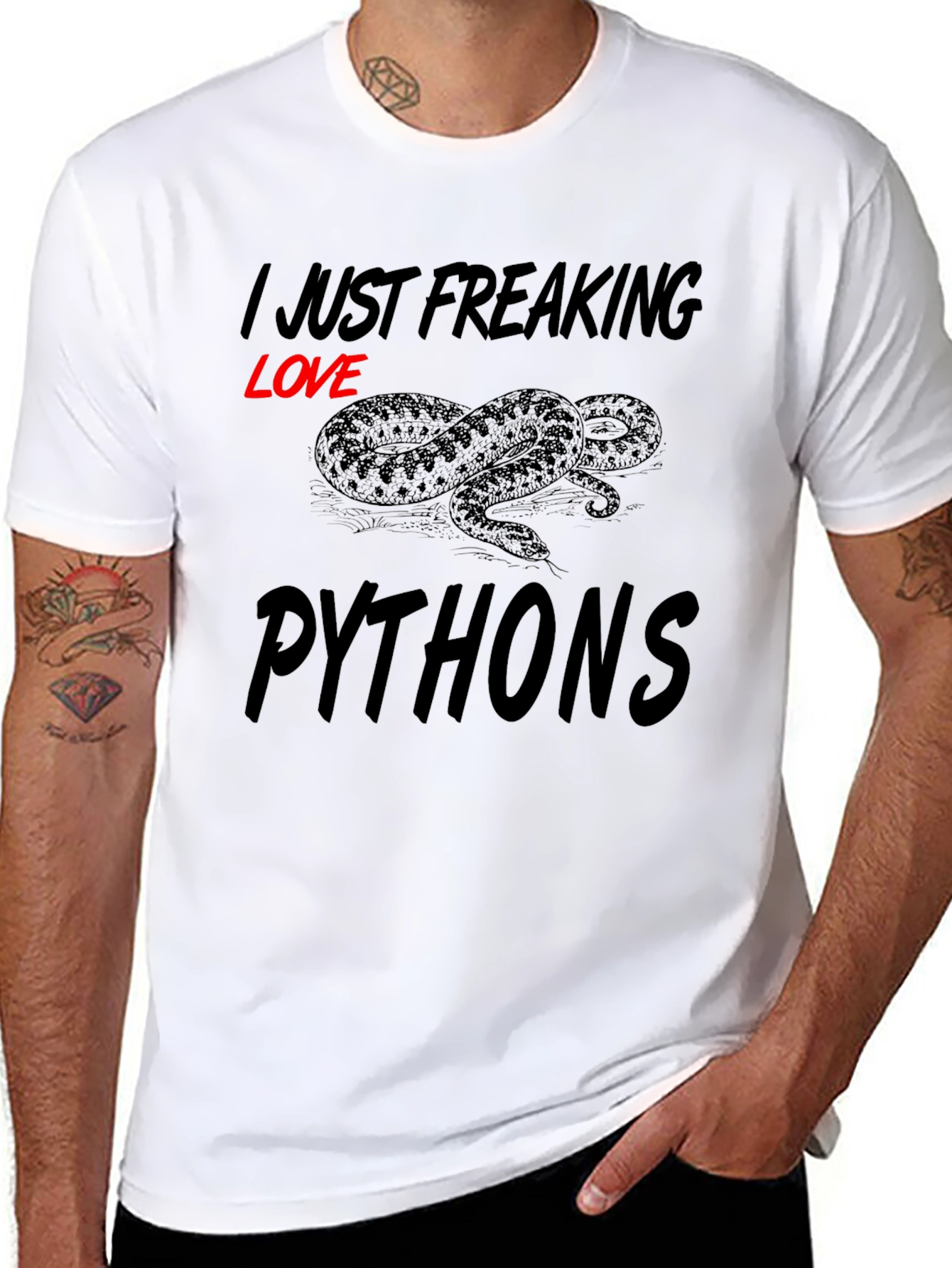 I Just Freaking Love Pythons Graphic Tee