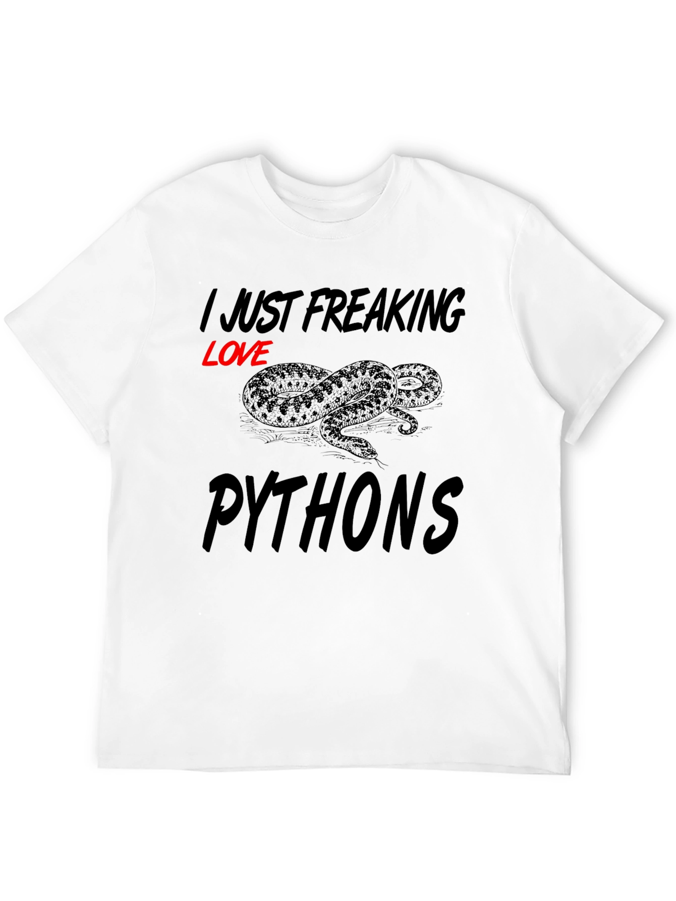 I Just Freaking Love Pythons Graphic Tee