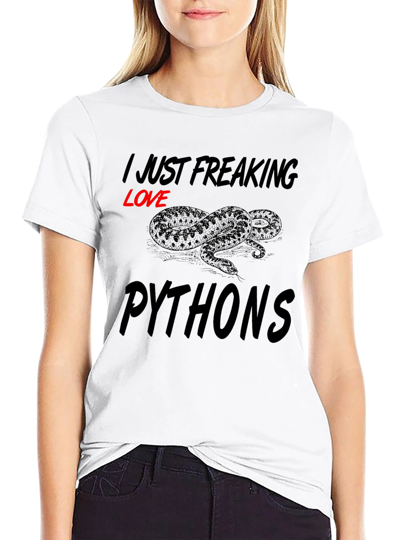 I Just Freaking Love Pythons Graphic Tee