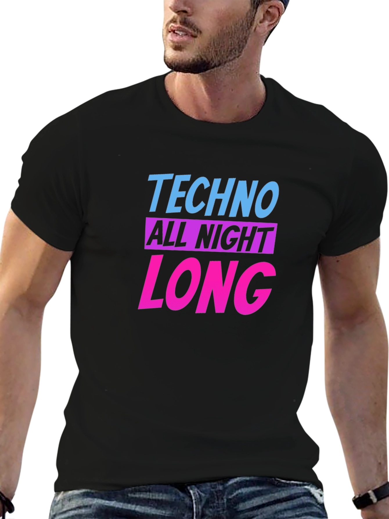 Techno All Night Long Graphic Tee