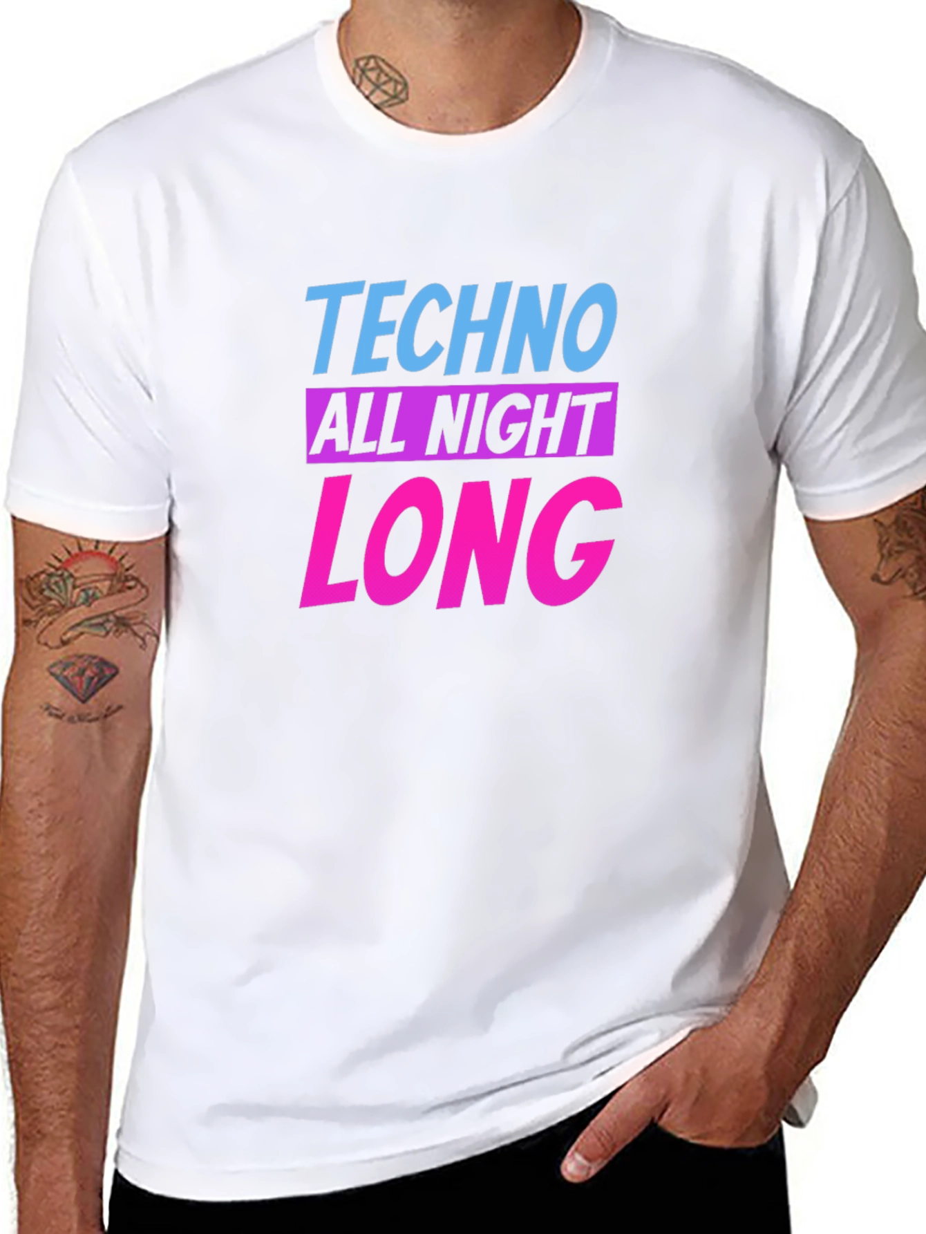 Techno All Night Long Graphic Tee