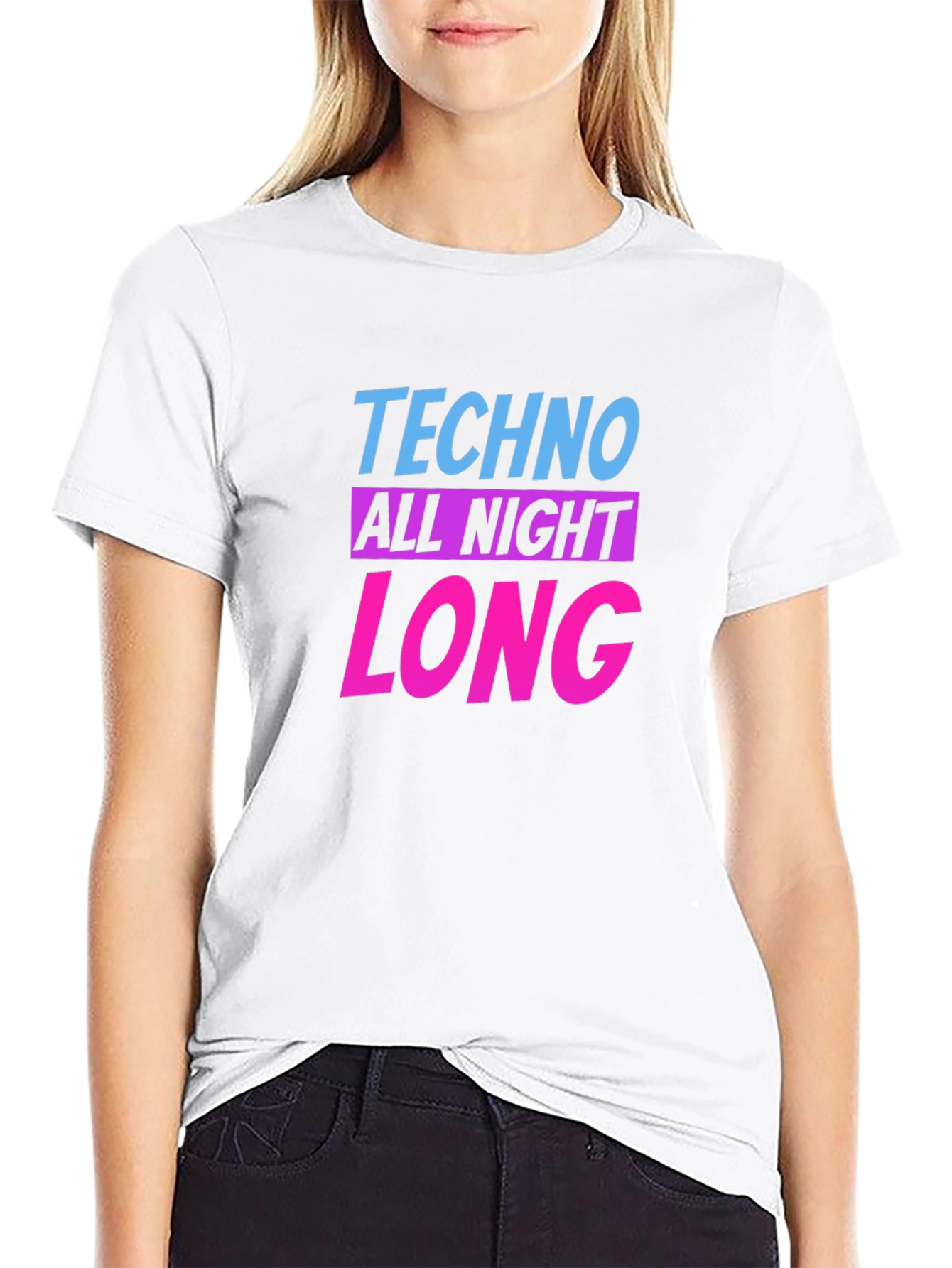Techno All Night Long Graphic Tee