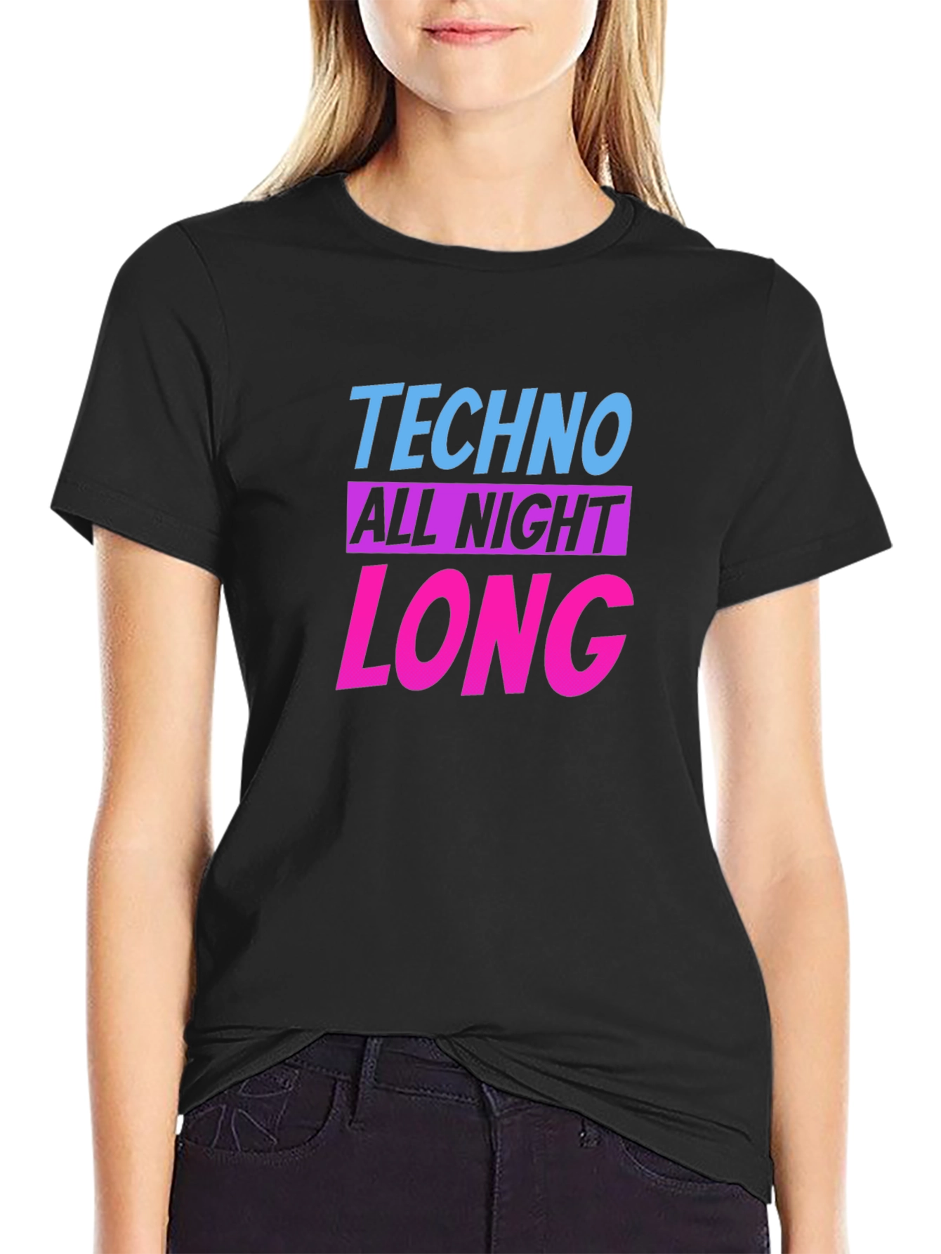 Techno All Night Long Graphic Tee