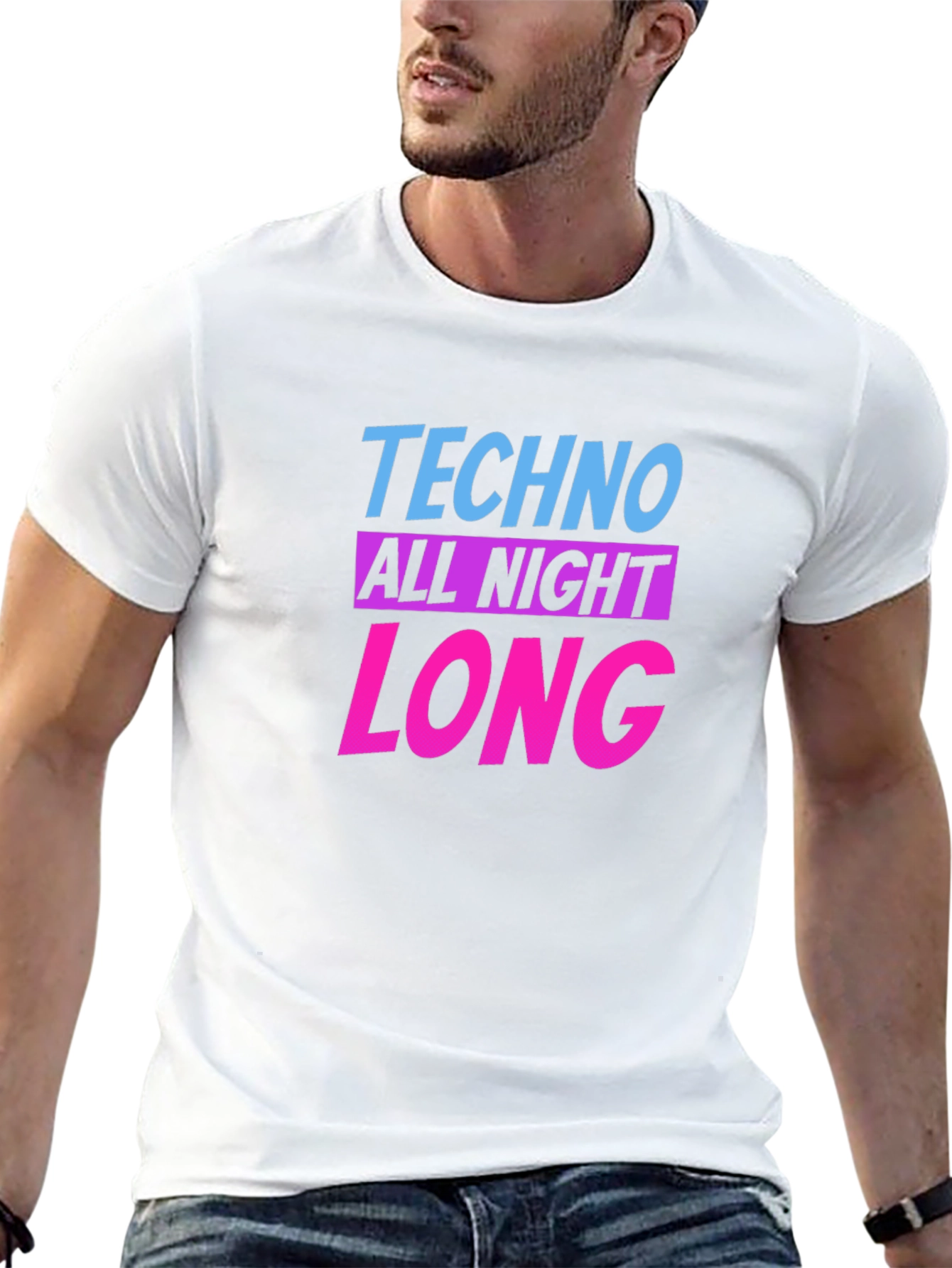 Techno All Night Long Graphic Tee