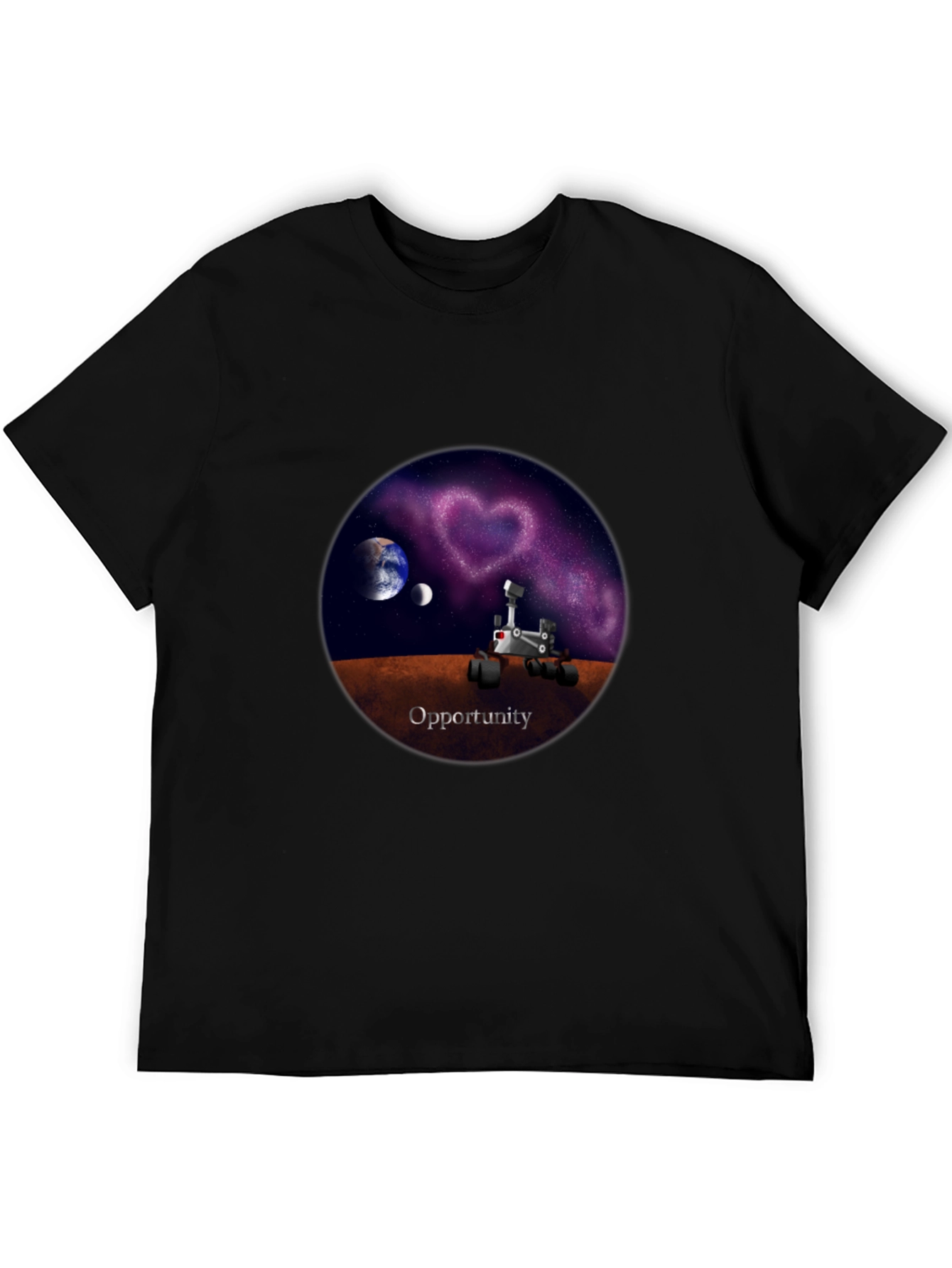 Opportunity Rover Galaxy Heart T-Shirt