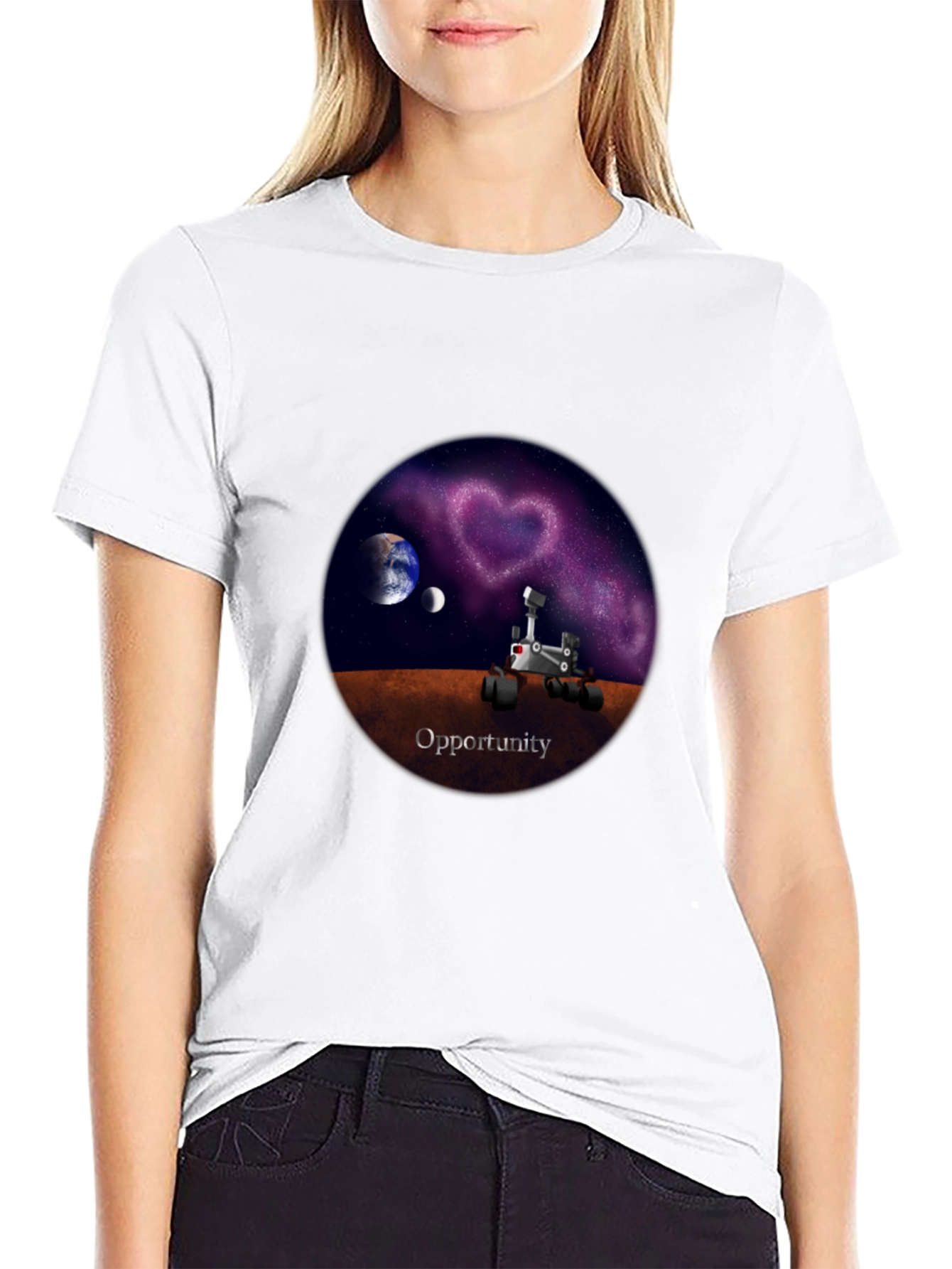 Opportunity Rover Galaxy Heart T-Shirt