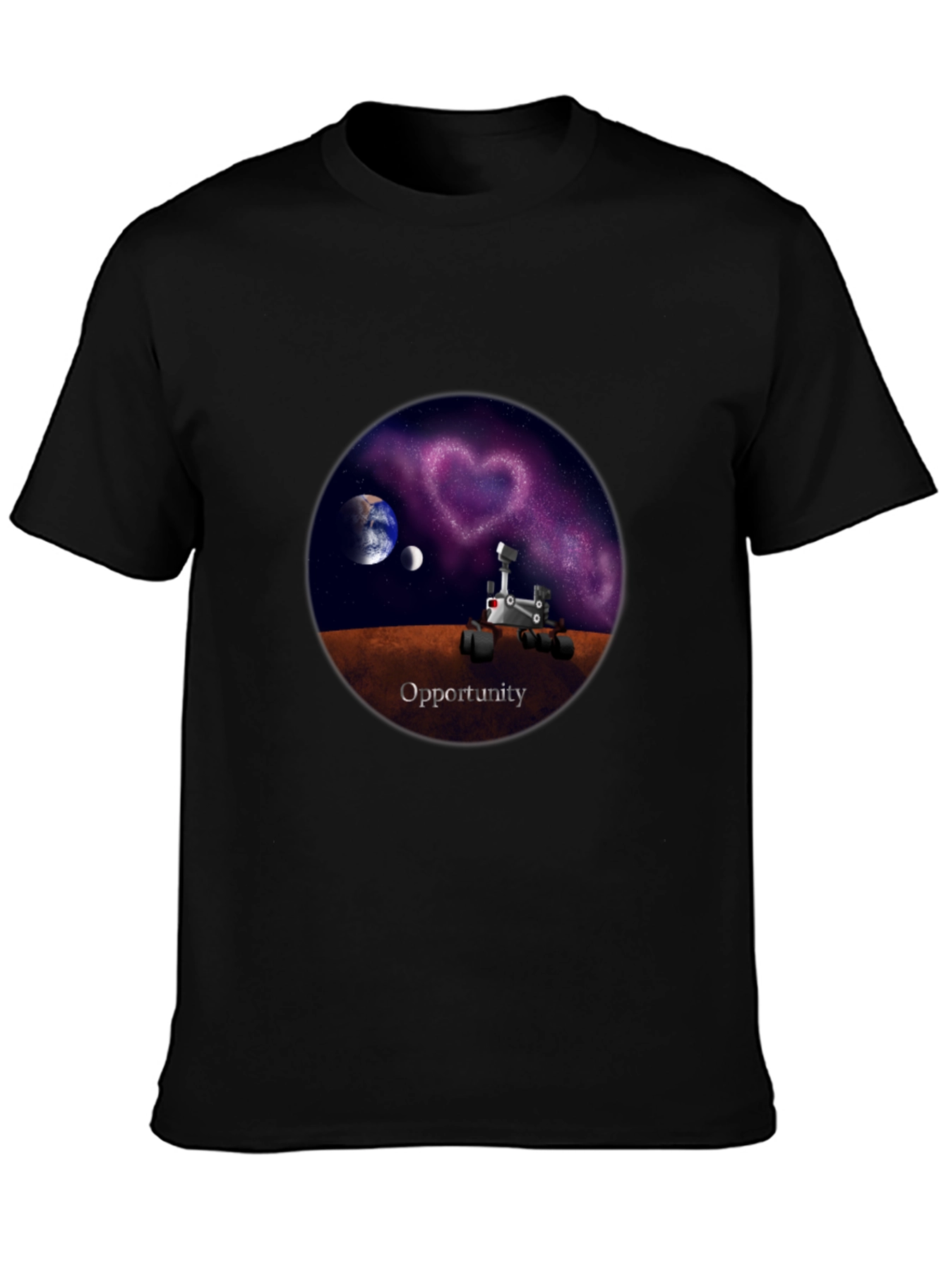 Opportunity Rover Galaxy Heart T-Shirt