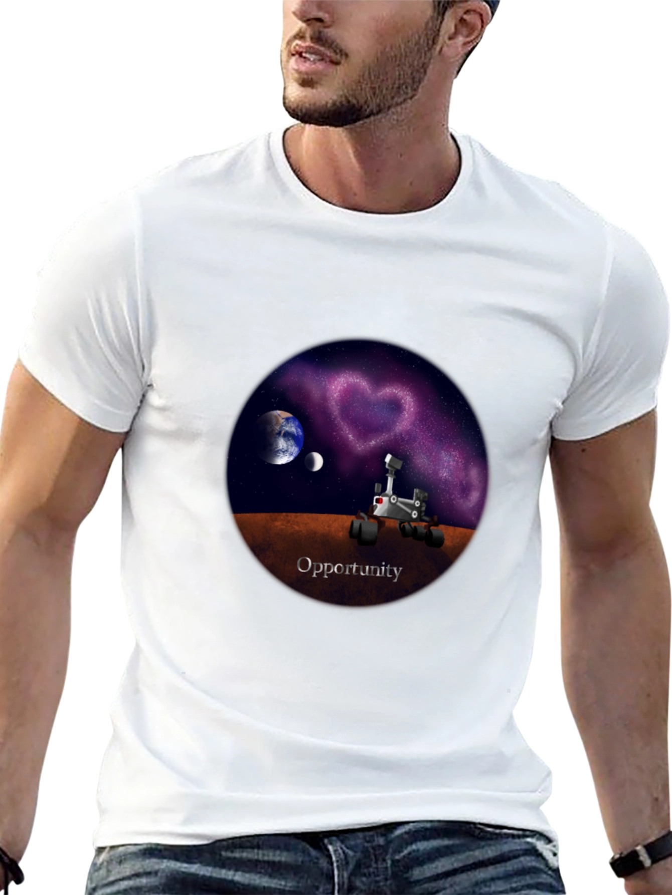 Opportunity Rover Galaxy Heart T-Shirt