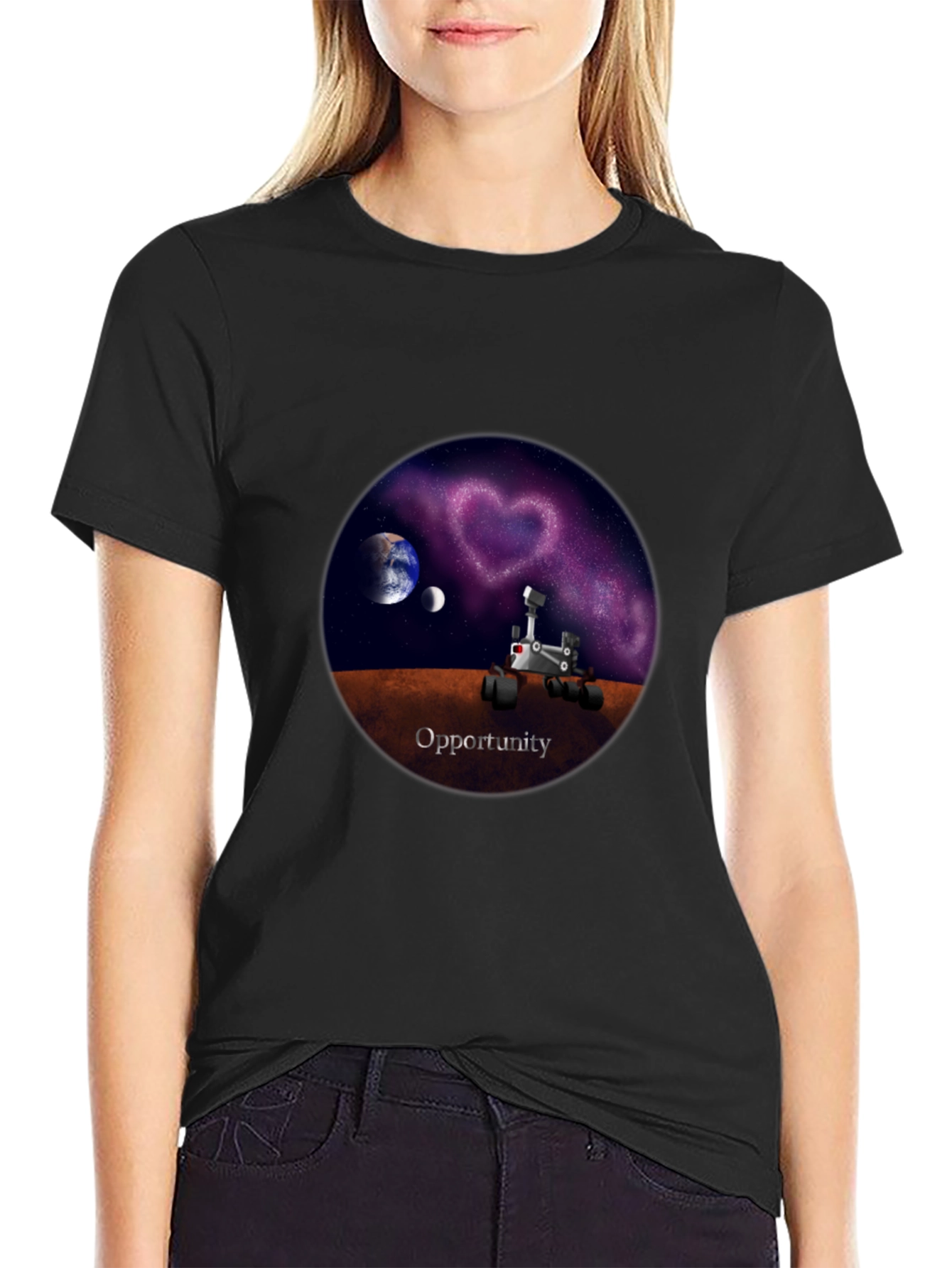 Opportunity Rover Galaxy Heart T-Shirt