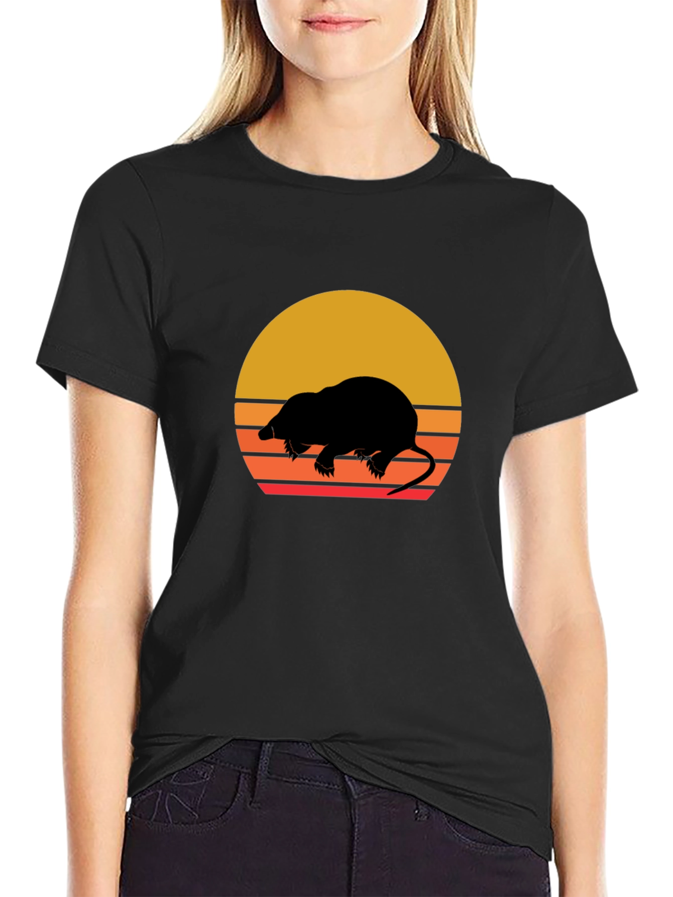Retro Mole Silhouette Graphic Tee