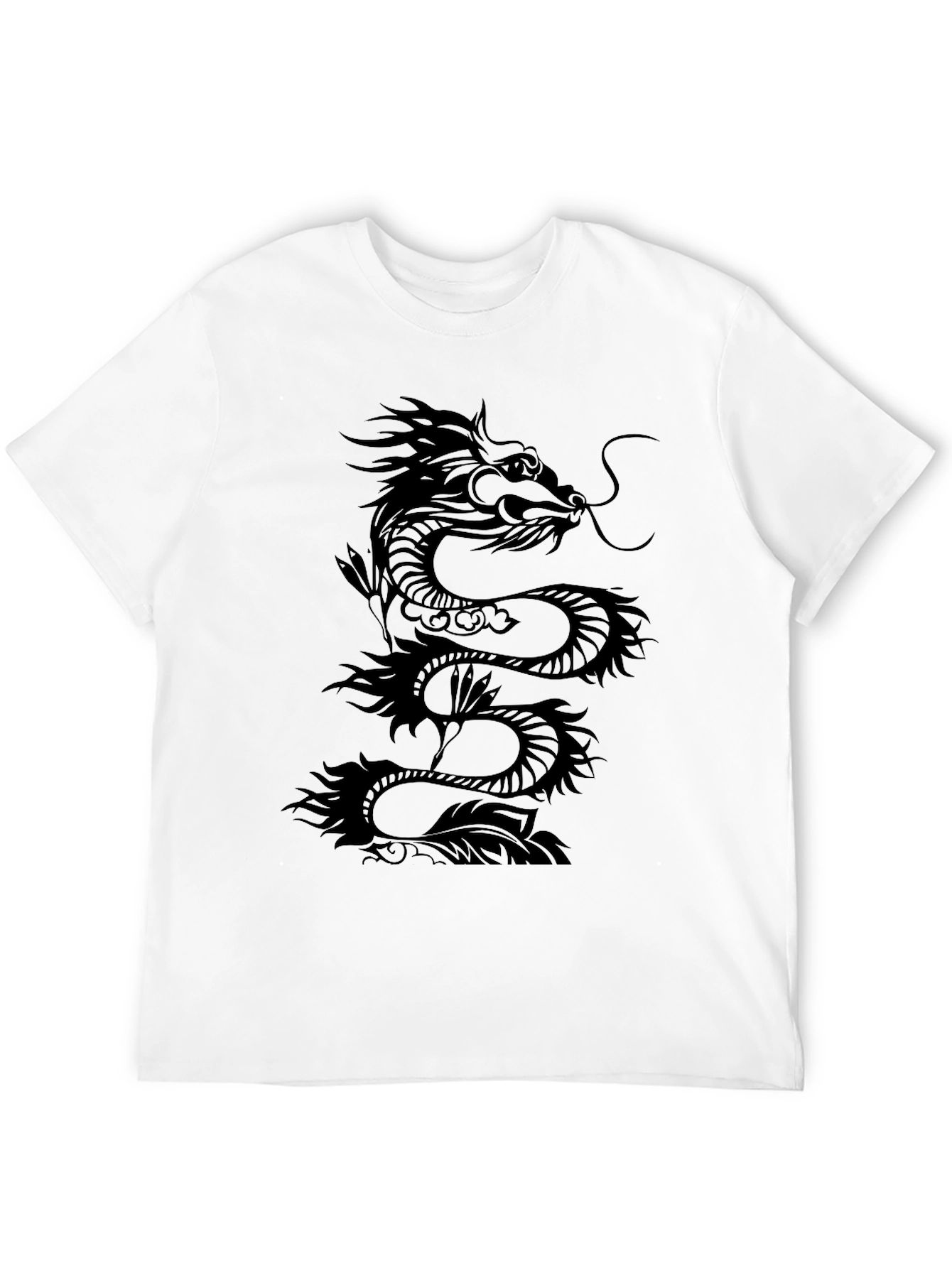 Dragon Graphic Tee - Black Cotton Comfort