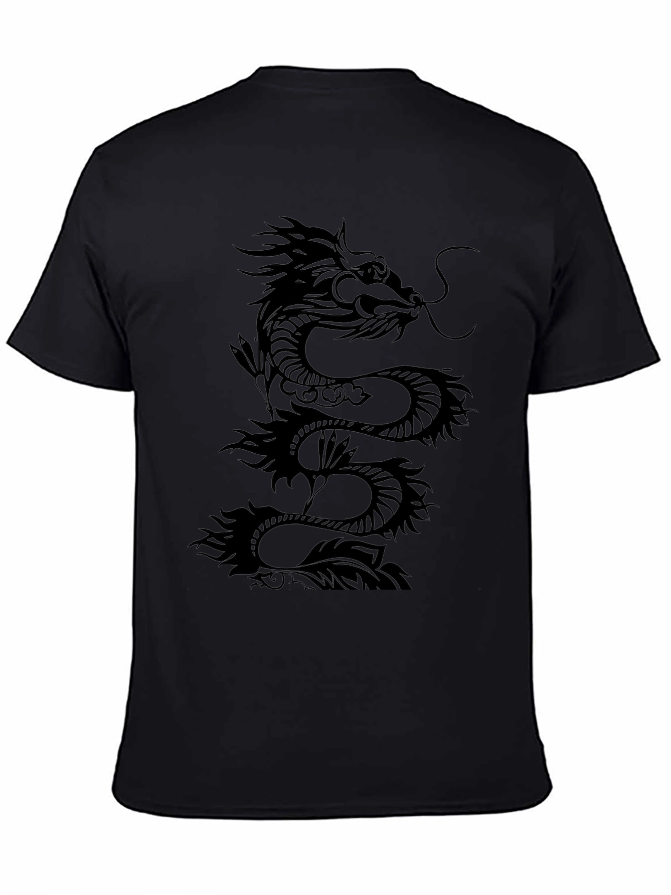 Dragon Graphic Tee - Black Cotton Comfort