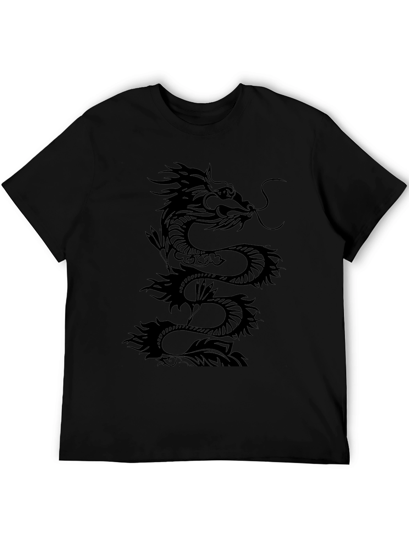 Dragon Graphic Tee - Black Cotton Comfort